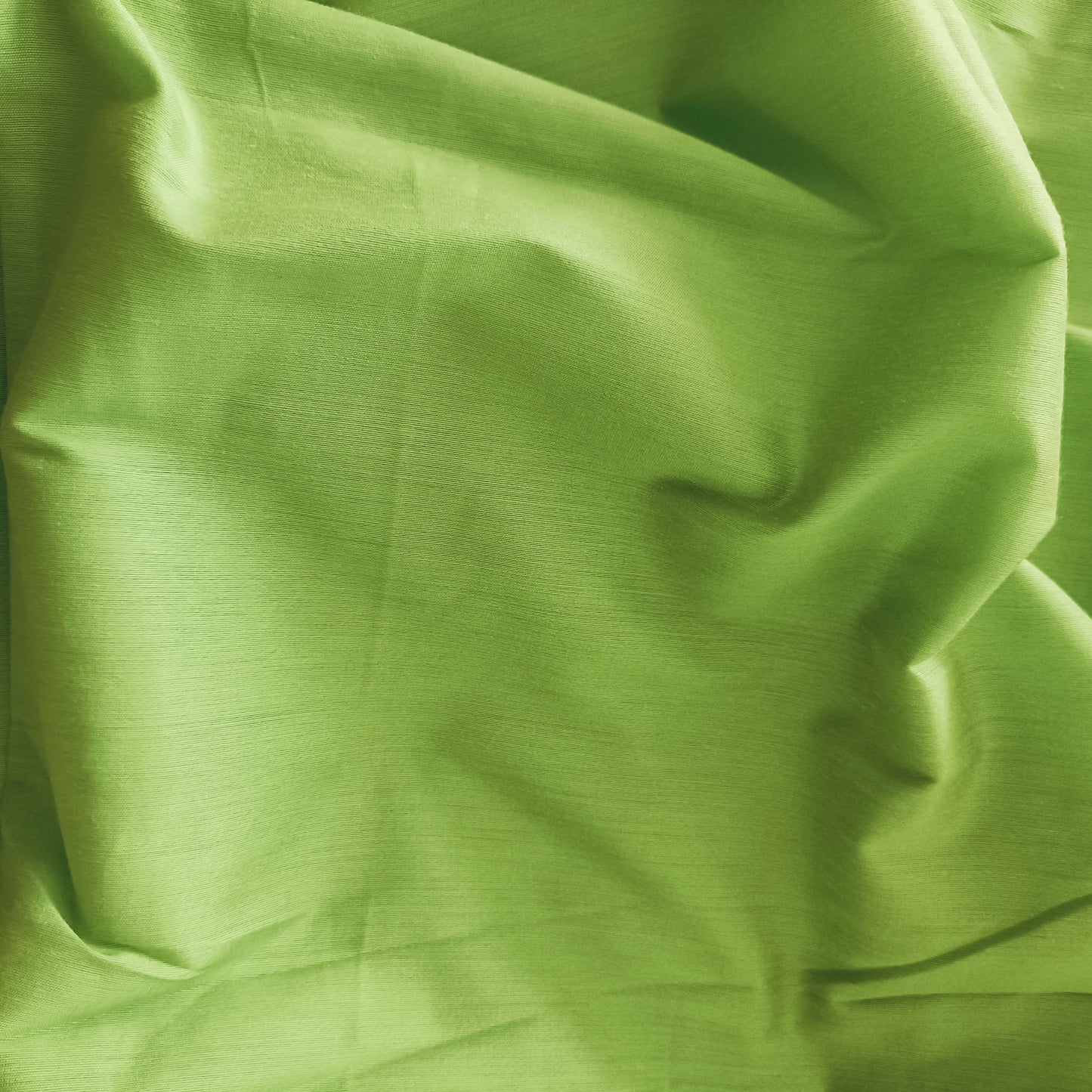 शारदा - Premium Grass Green Cotton Silk Fabric - Fabric | Tags: Cotton Silk Textile