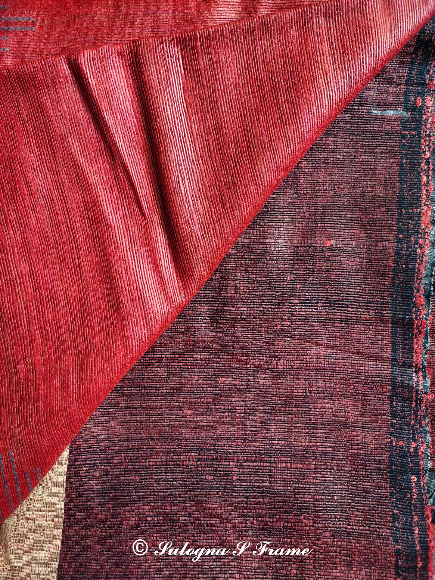 Handwoven Bhagalpur Ghitcha Tussar Silk Saree