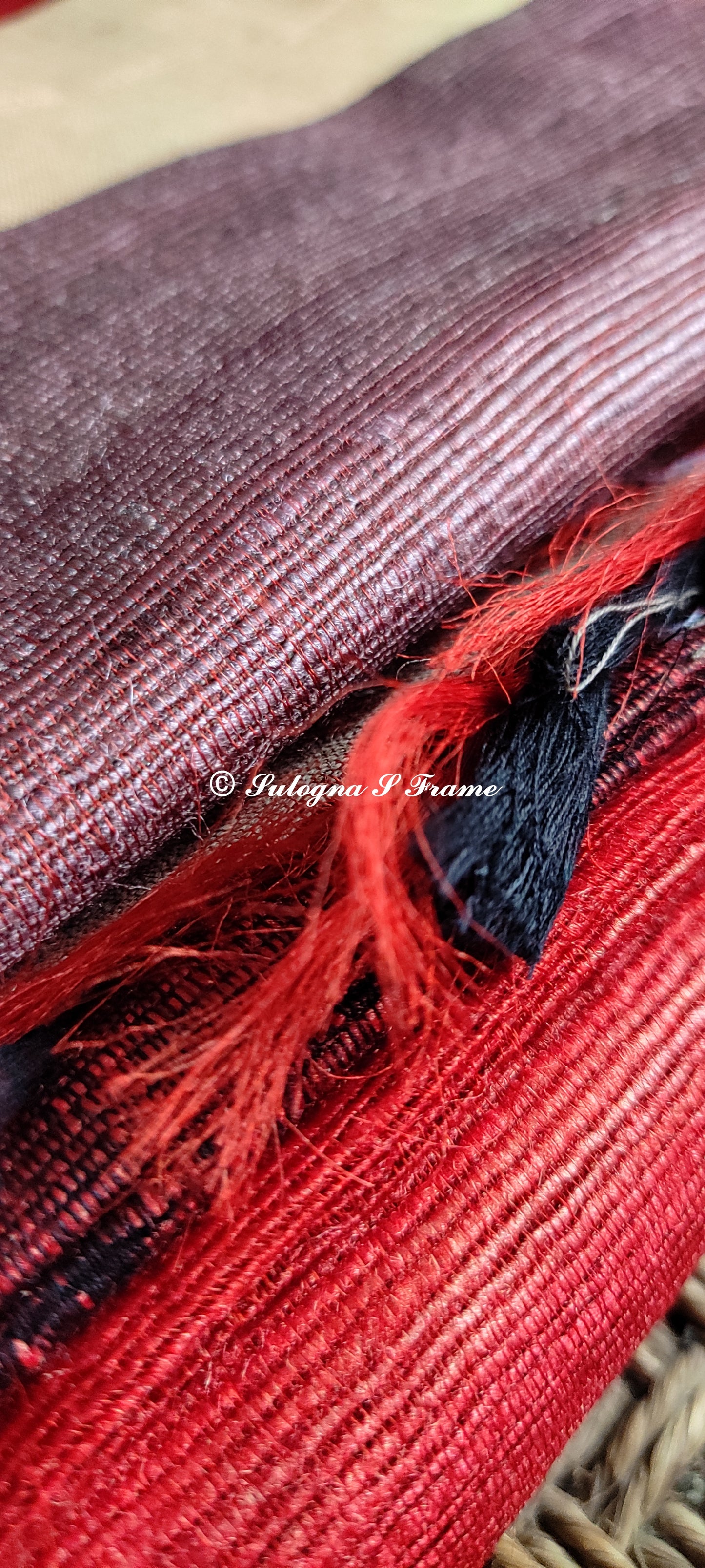 Handwoven Bhagalpur Ghitcha Tussar Silk Saree