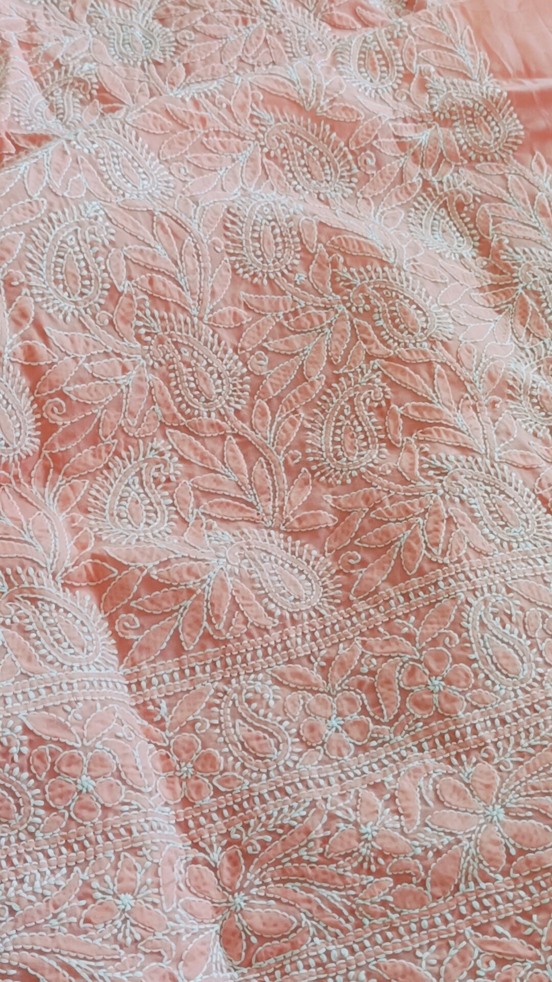 कुसुमगौरव - Chikankari Cotton Apparel Kurta Fabric - Unstitched Apparel | Tags: Chikankari Kurta Fabric