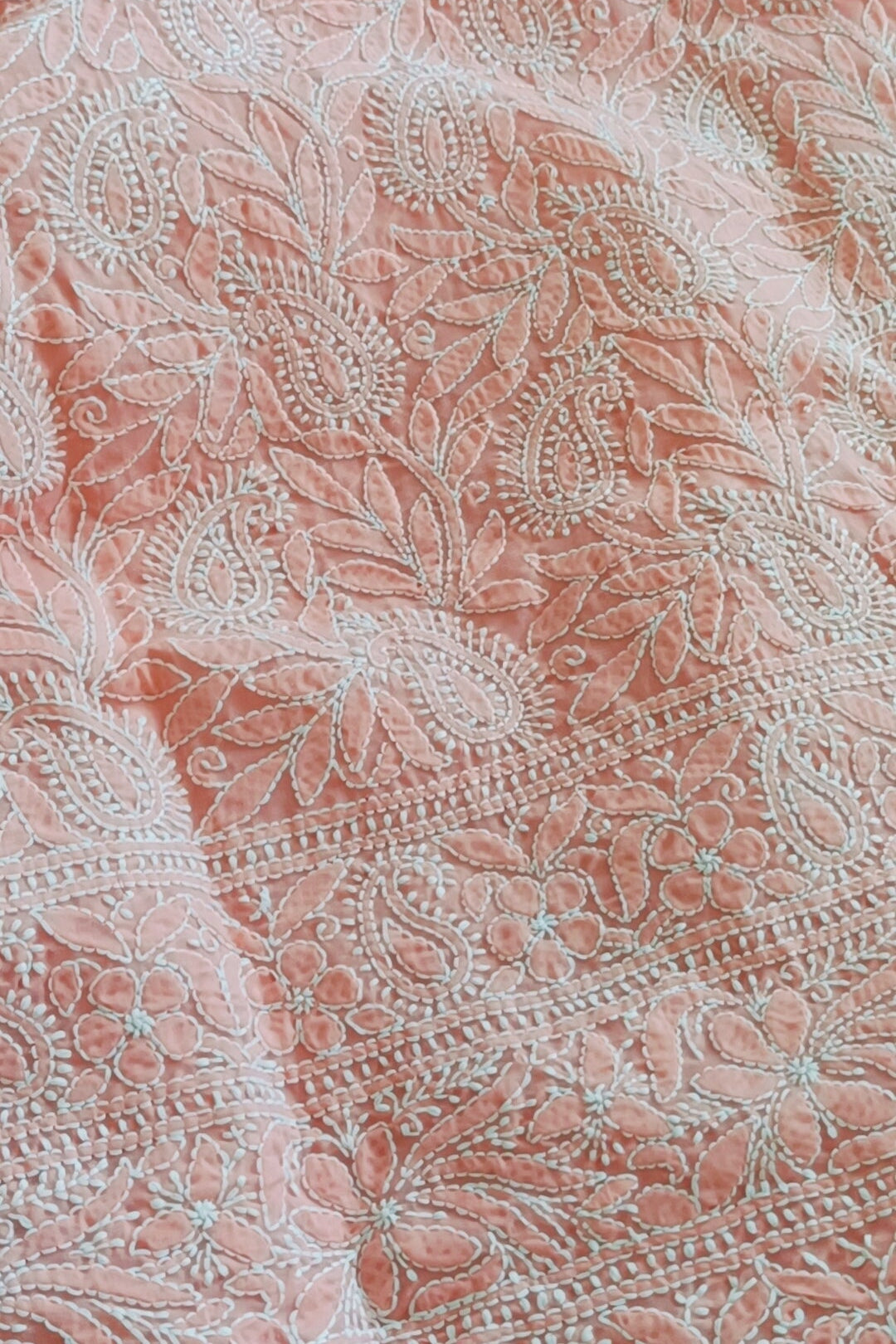 कà¥à¤¸à¥à¤®à¤—ौरव - Chikankari Cotton Apparel Kurta Fabric - Unstitched Apparel | Tags: Chikankari Kurta Fabric