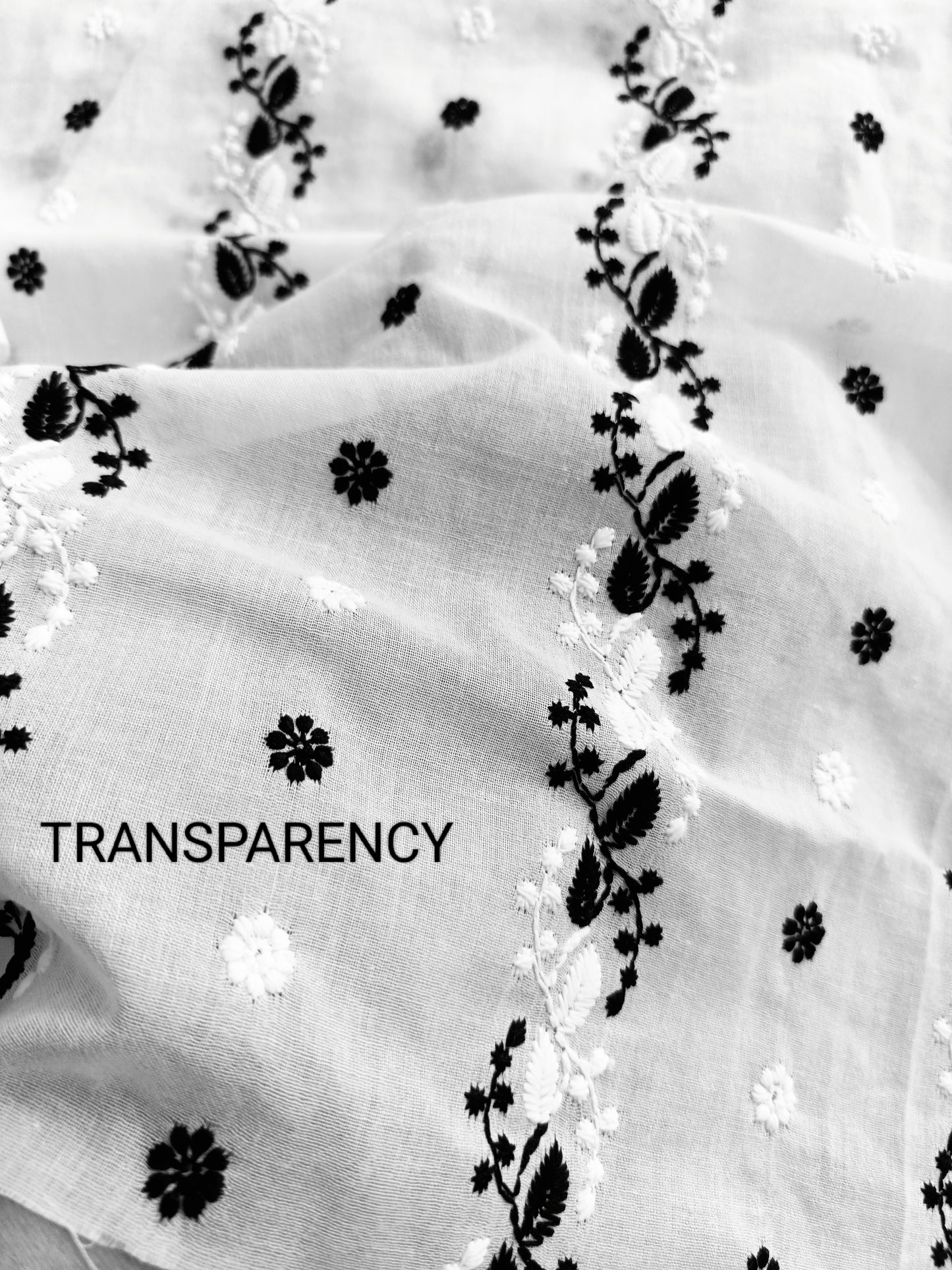 Cotton Kurta Apparel Fabric Chikankari Design Embroidery