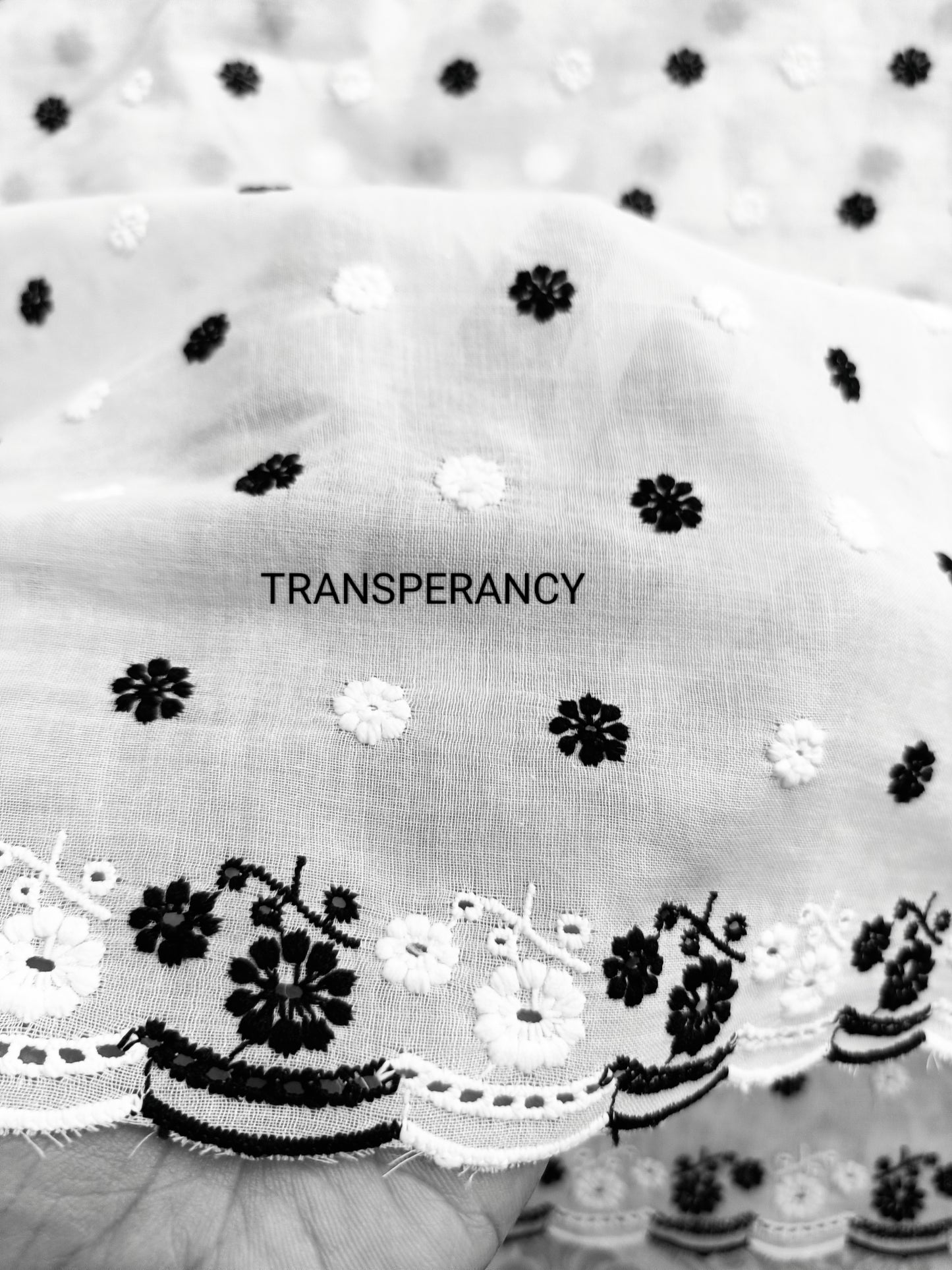 Cotton Kurta Apparel Fabric Chikankari Design Embroidery