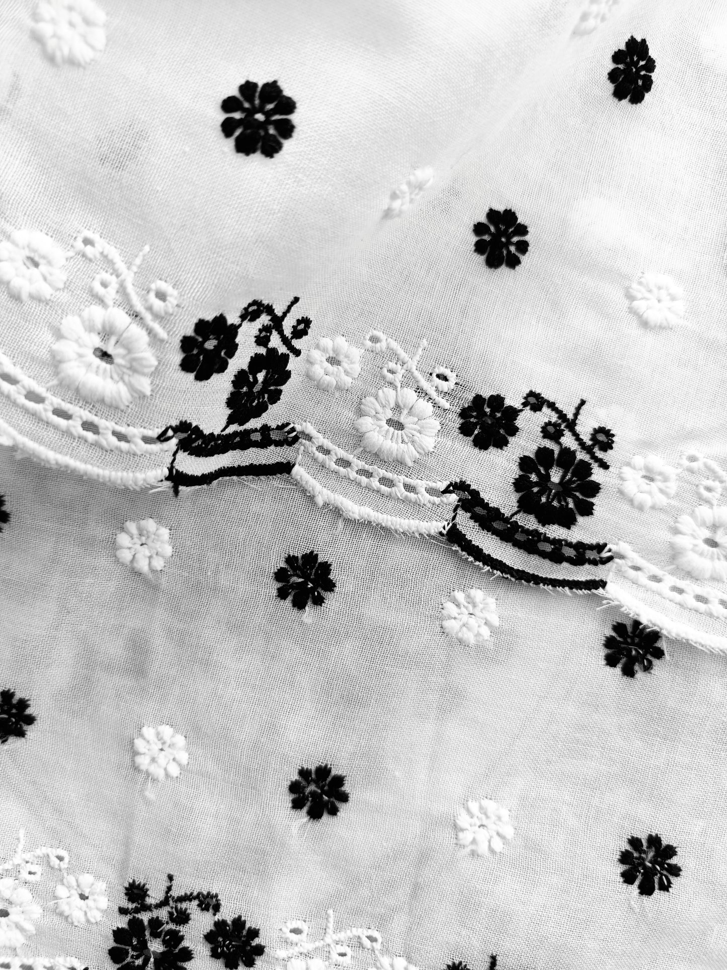 Cotton Kurta Apparel Fabric Chikankari Design Embroidery