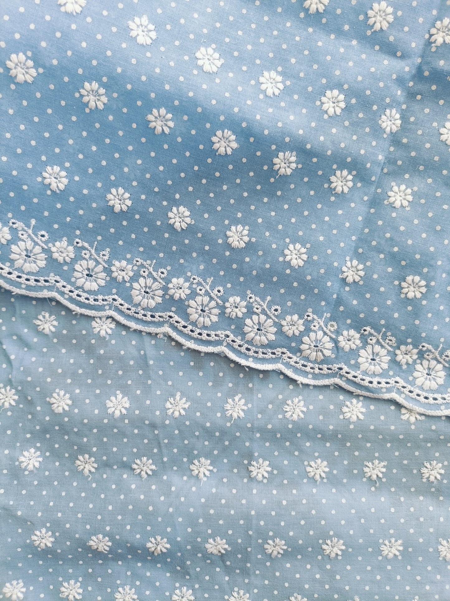 Cotton Kurta Apparel Fabric Chikankari Design Embroidery