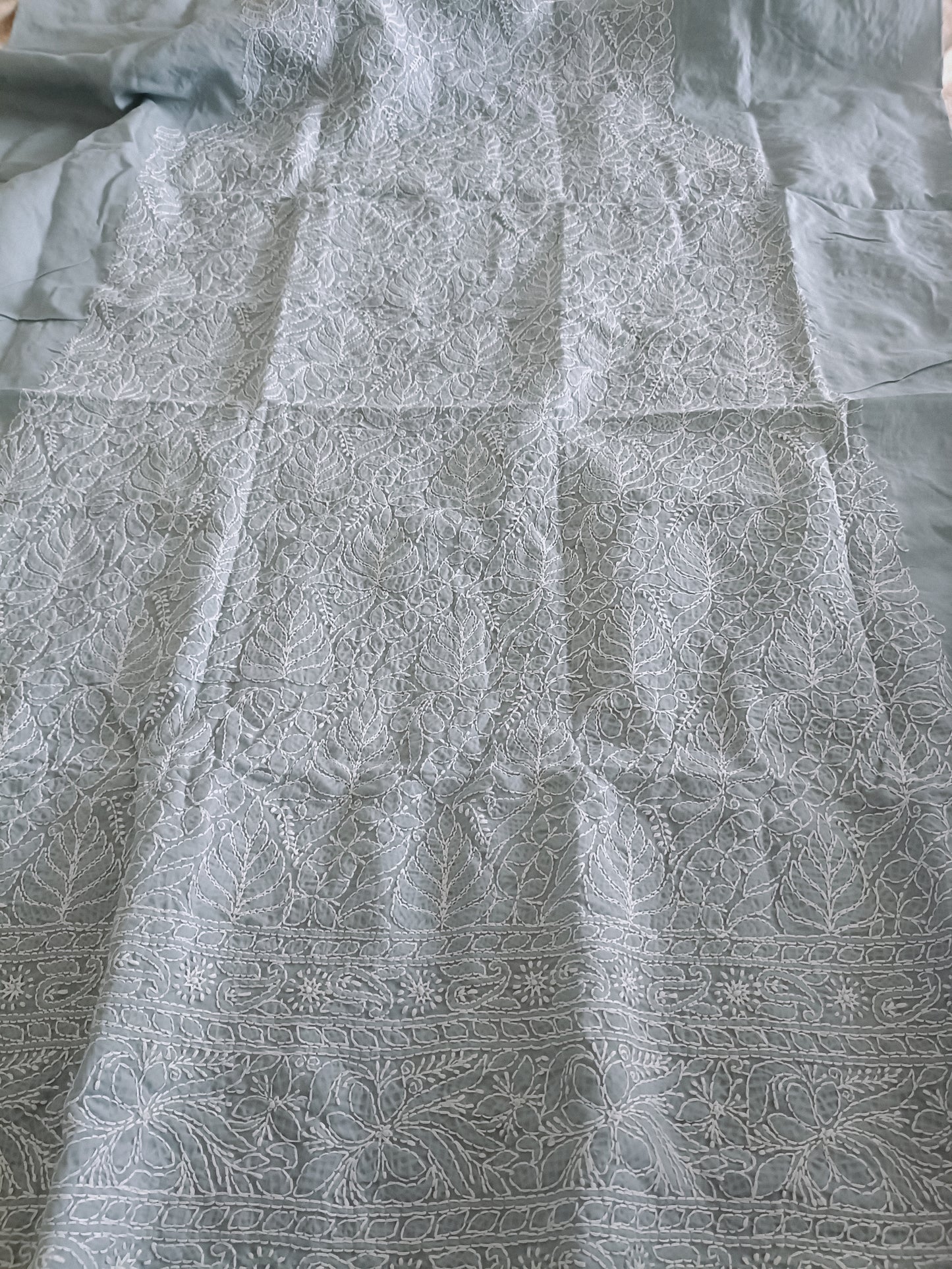 Chikankari Cotton Apparel Kurta Fabric