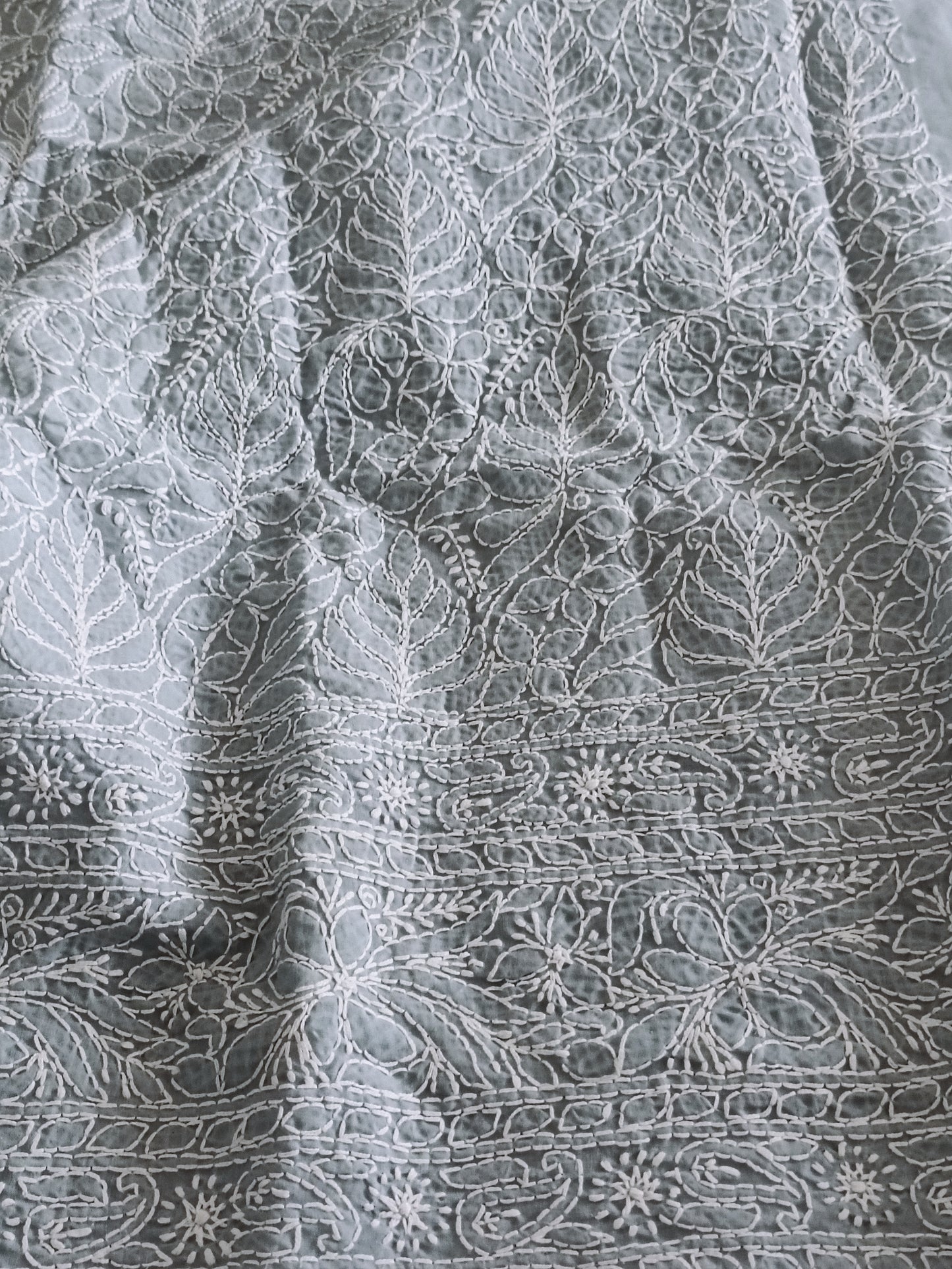 Chikankari Cotton Apparel Kurta Fabric