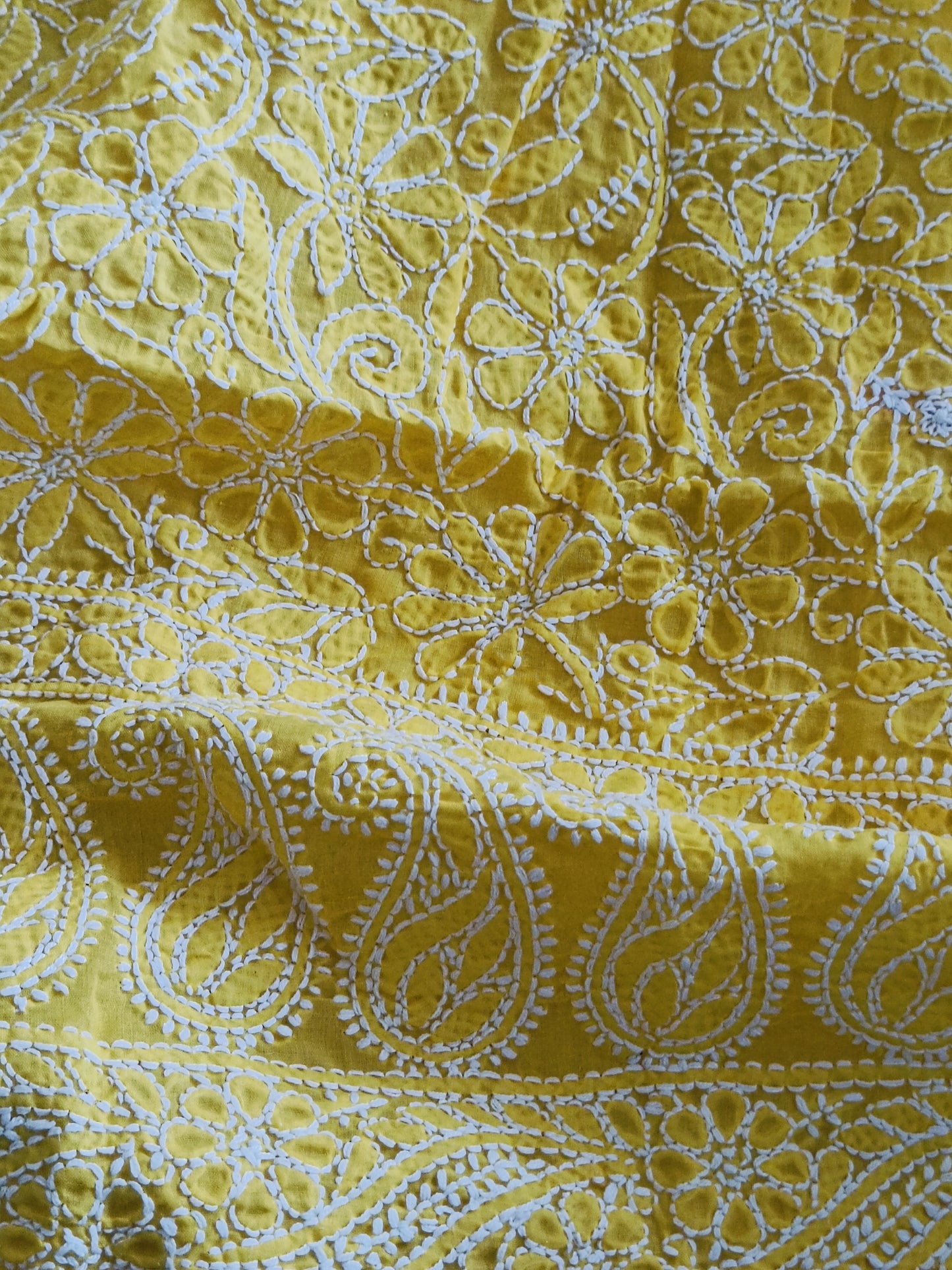 Chikankari Cotton Apparel Kurta Fabric