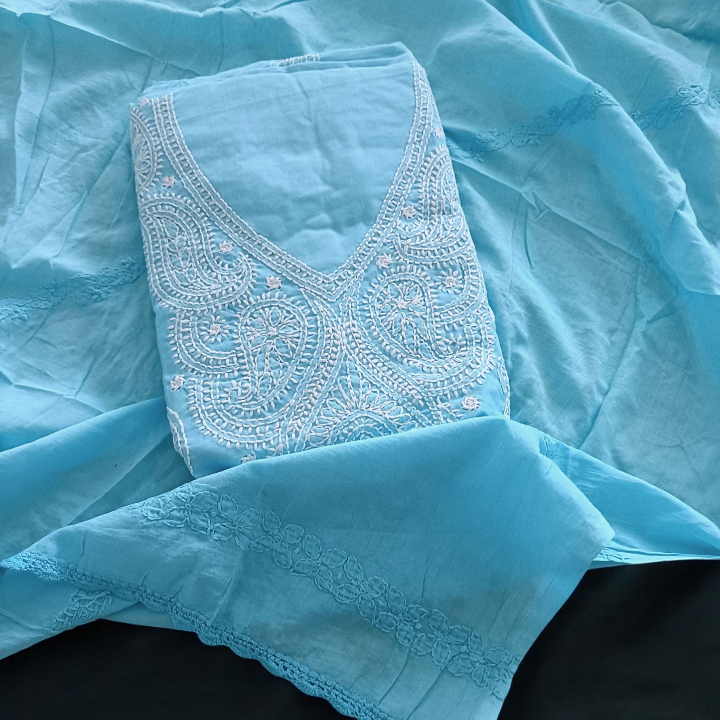 Handcrafted Chikankari Full Apparel Suit set