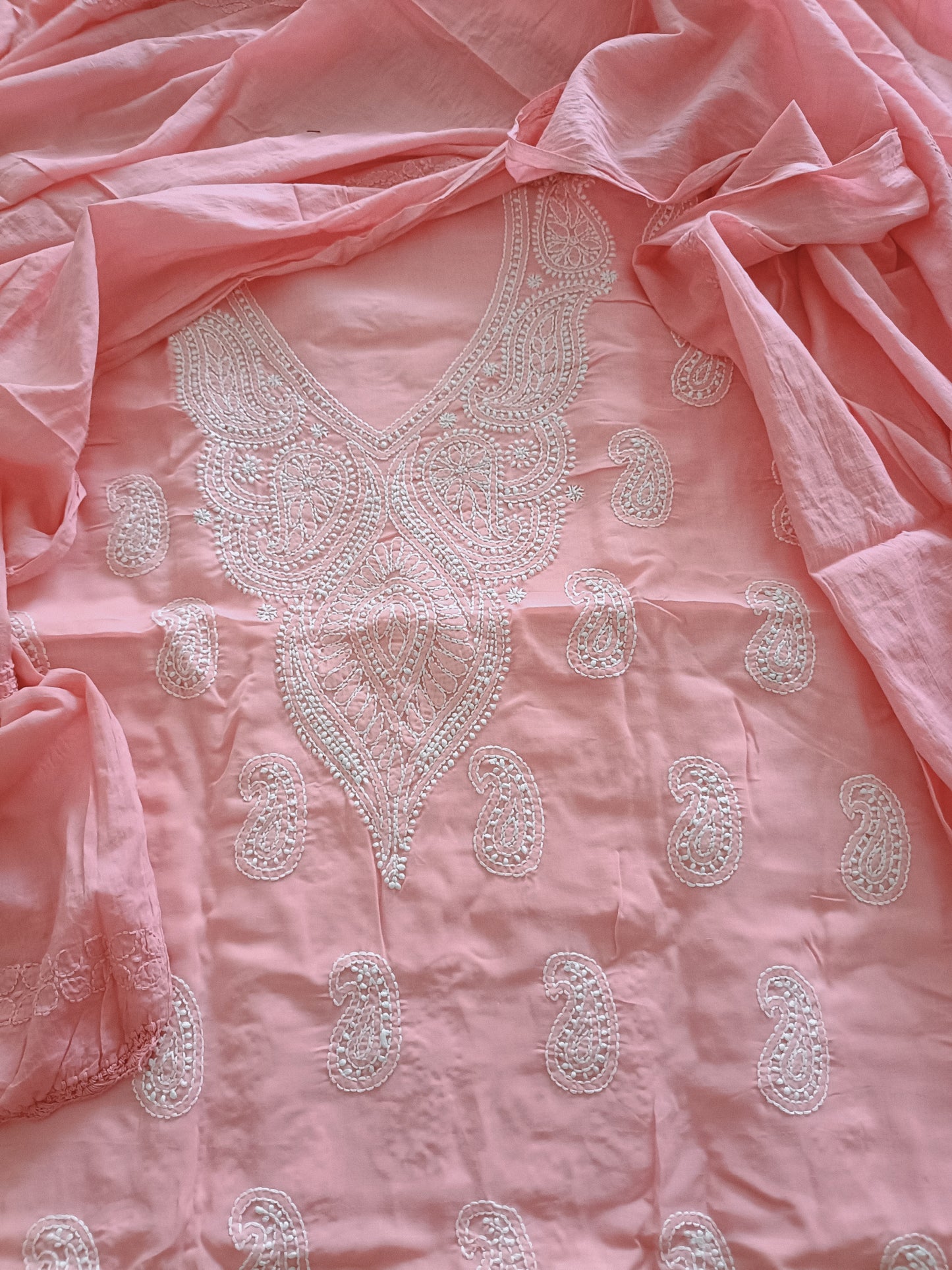 Handcrafted Chikankari Full Apparel Suit set