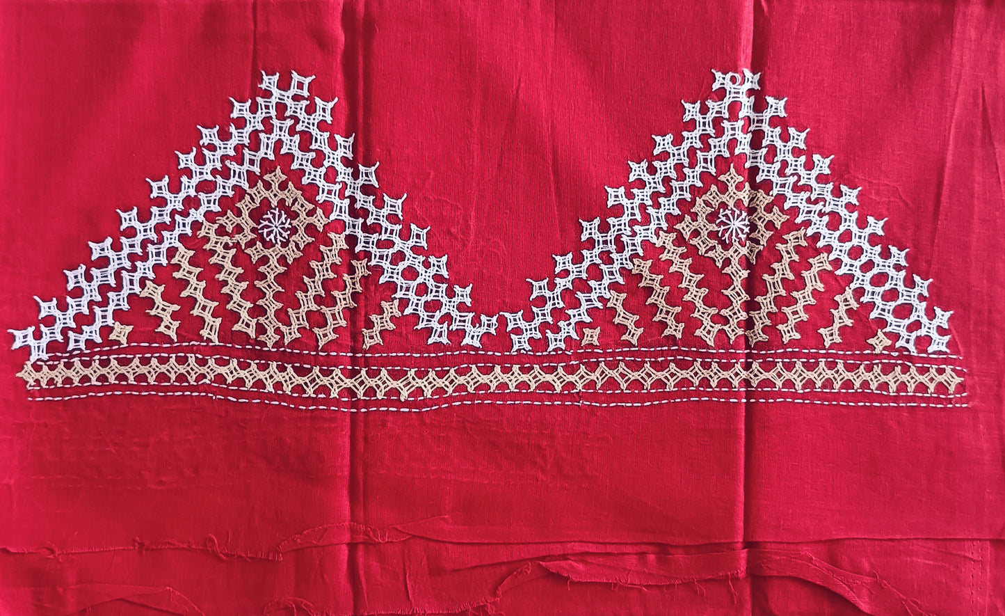 रक्तप्रभा - Pure Cotton Kutchi Cotton Fabric Blouse - Fabric | Tags: Kutchi Cotton Fabric Blouse