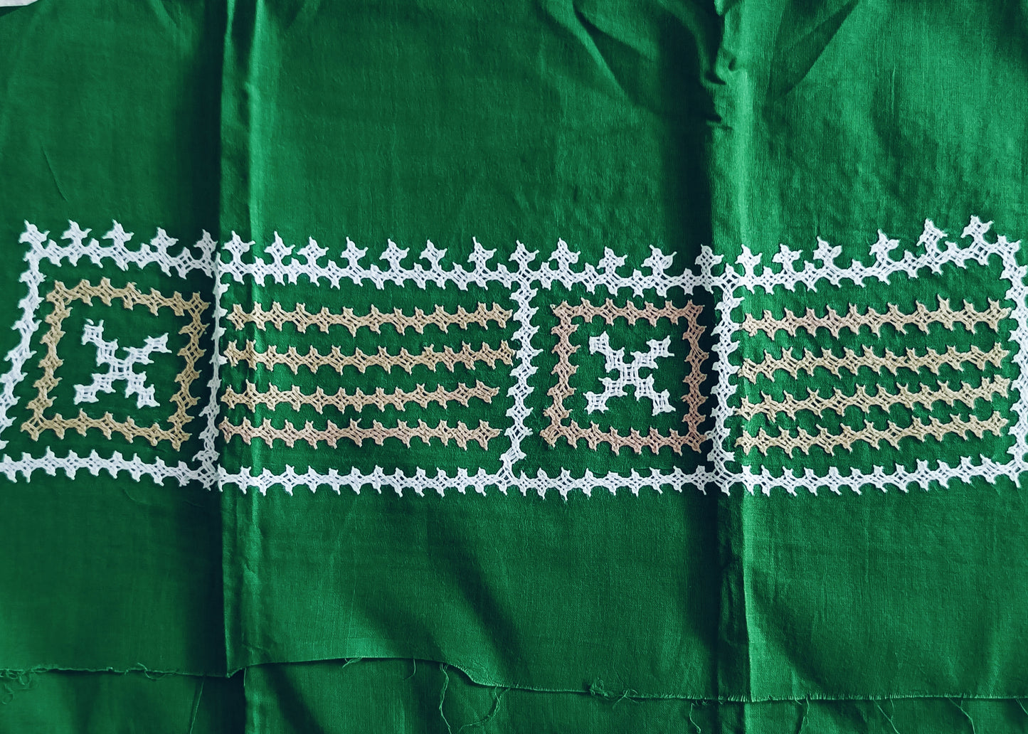 अशोक हरित - Pure Cotton Kutchi Cotton Fabric Blouse - Fabric | Tags: Kutchi Cotton Fabric Blouse