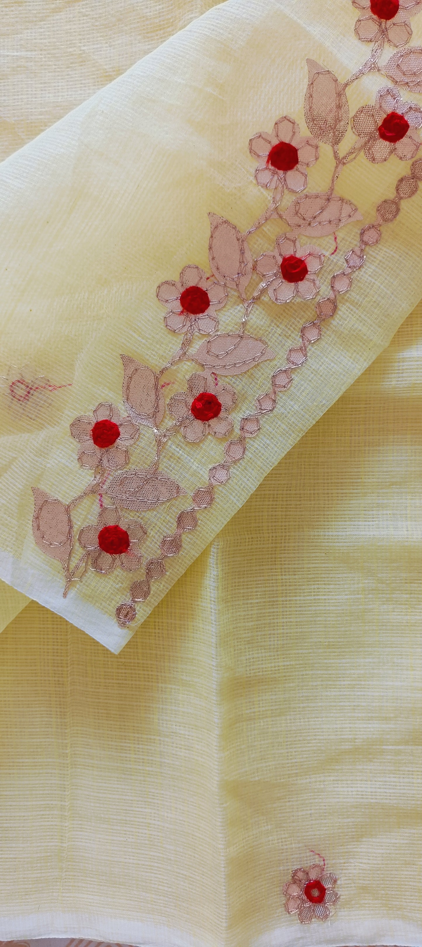 बसंती - Kota Doria Sarees with Gota work