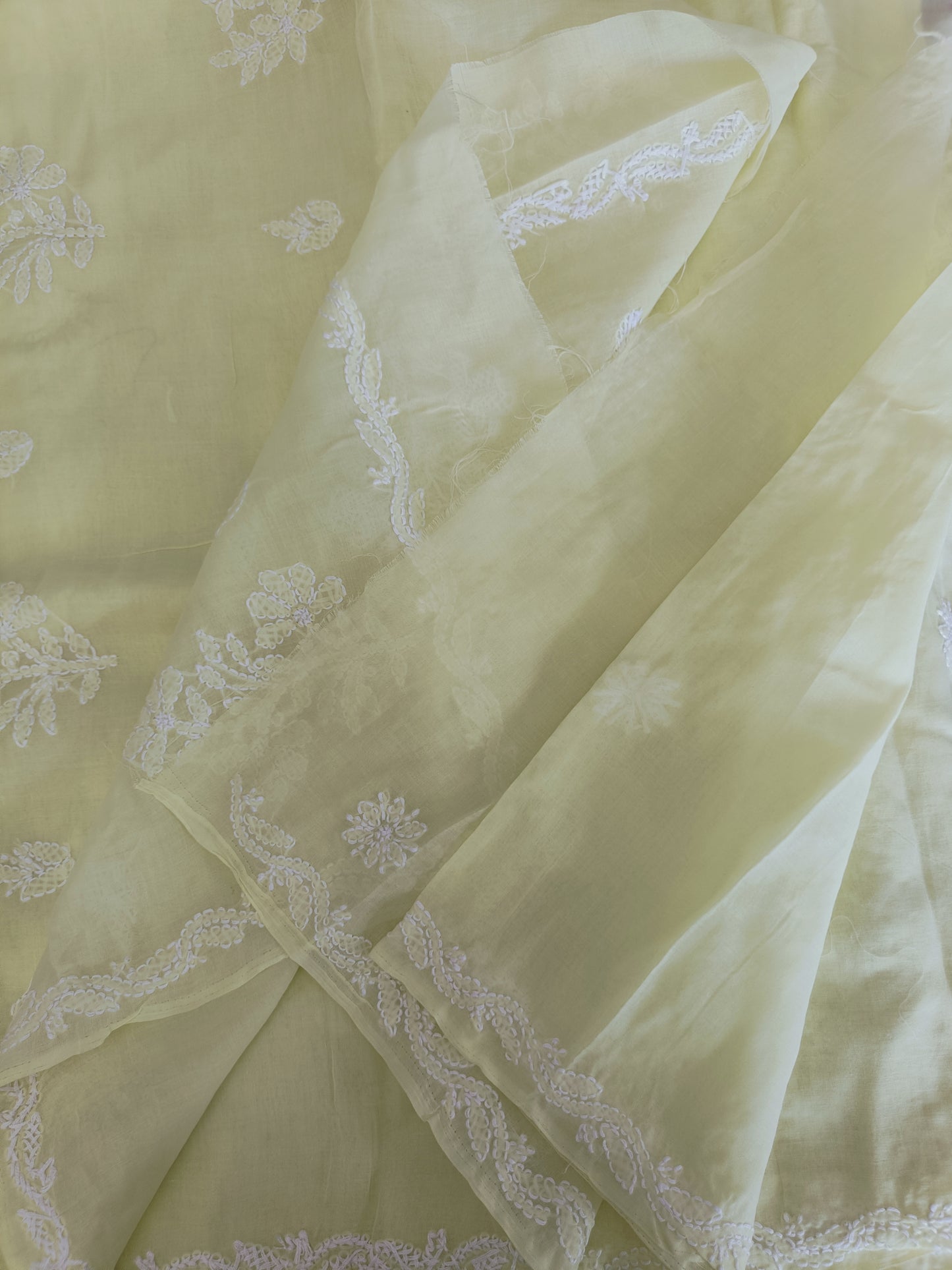 नर्मदा - Chikankari Cotton Saree
