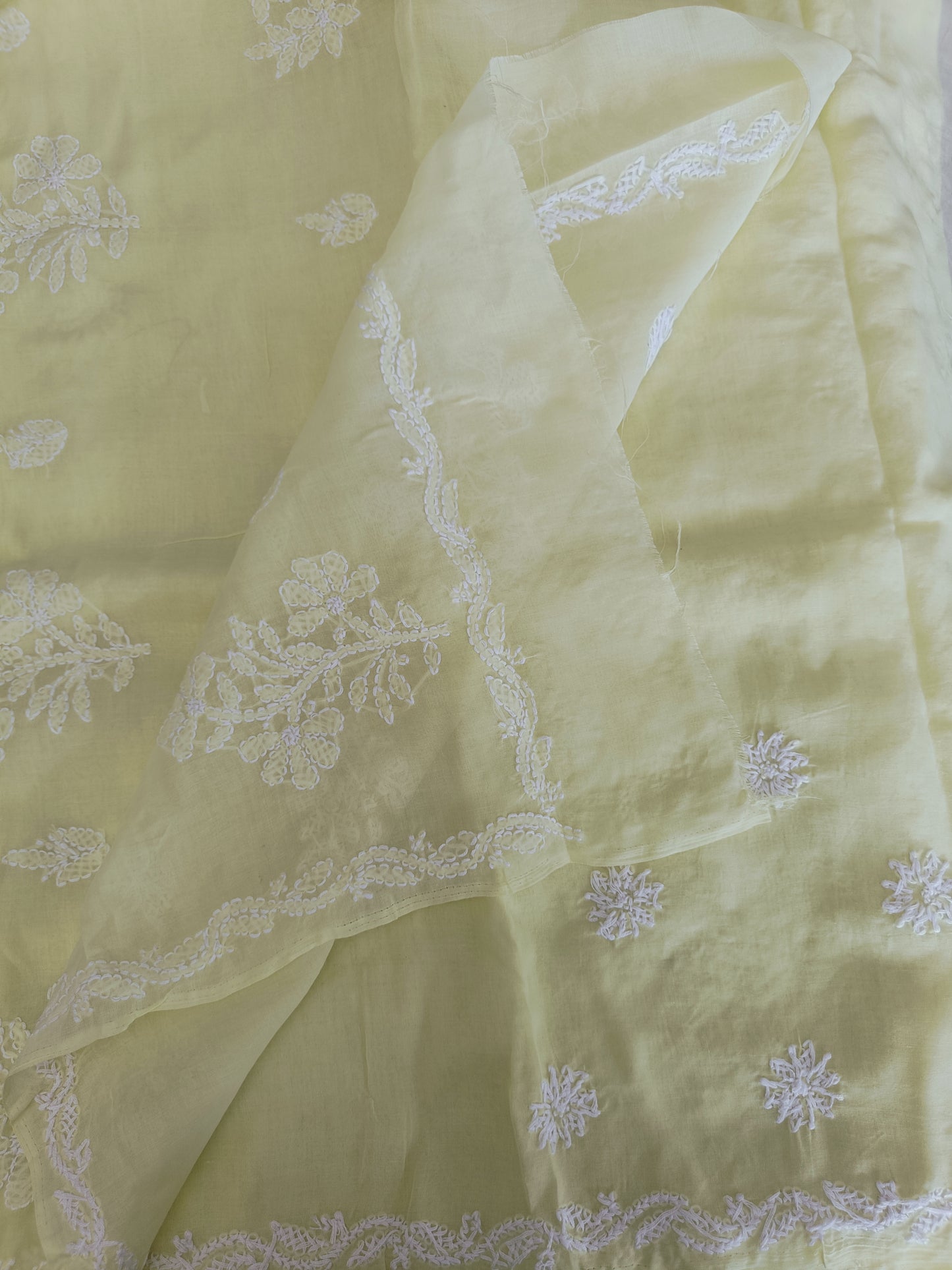 नर्मदा - Chikankari Cotton Saree