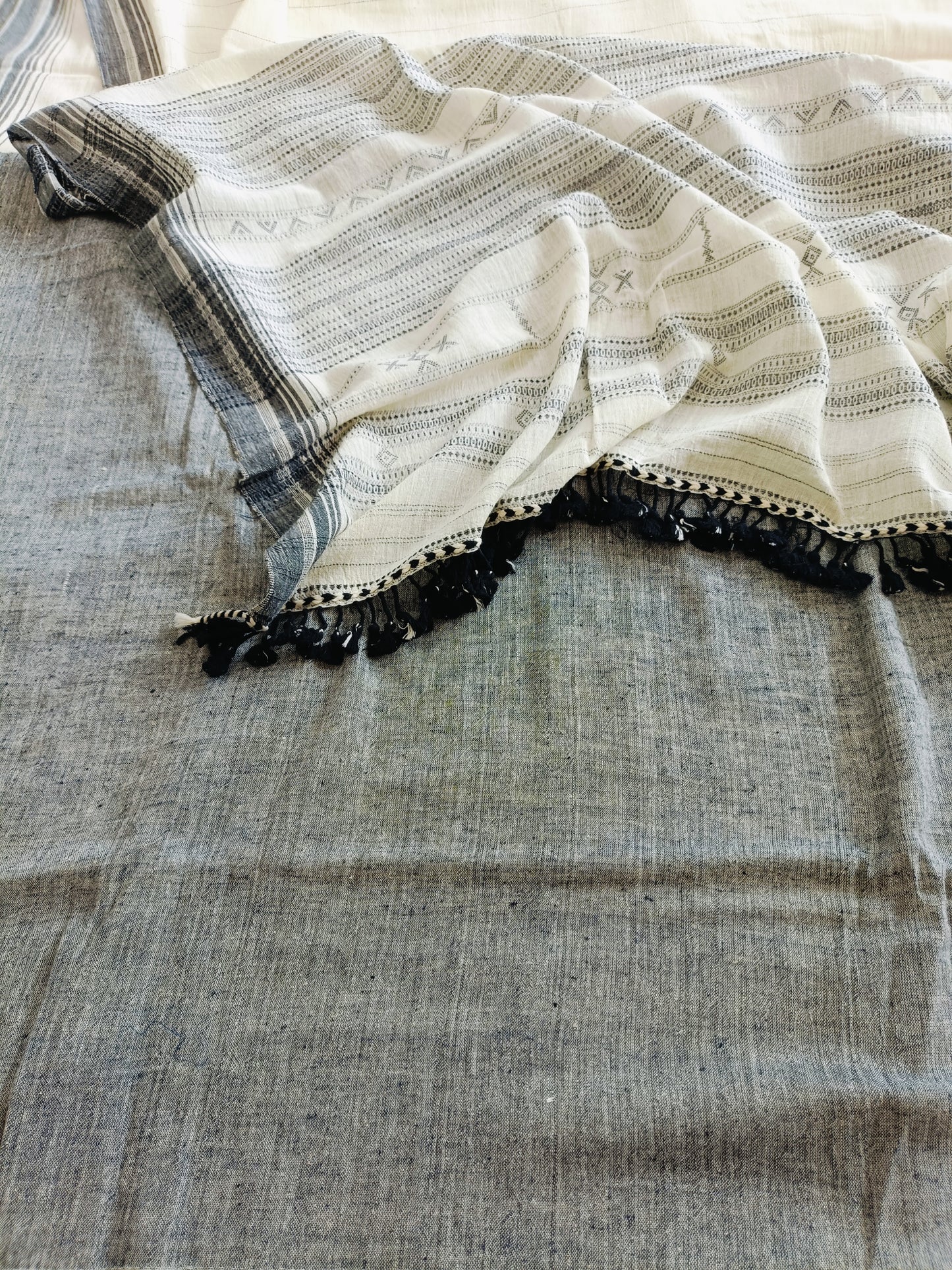 सांचा - Pure Handwoven Kala Cotton Saree - Sustainable l Organic l Ethical