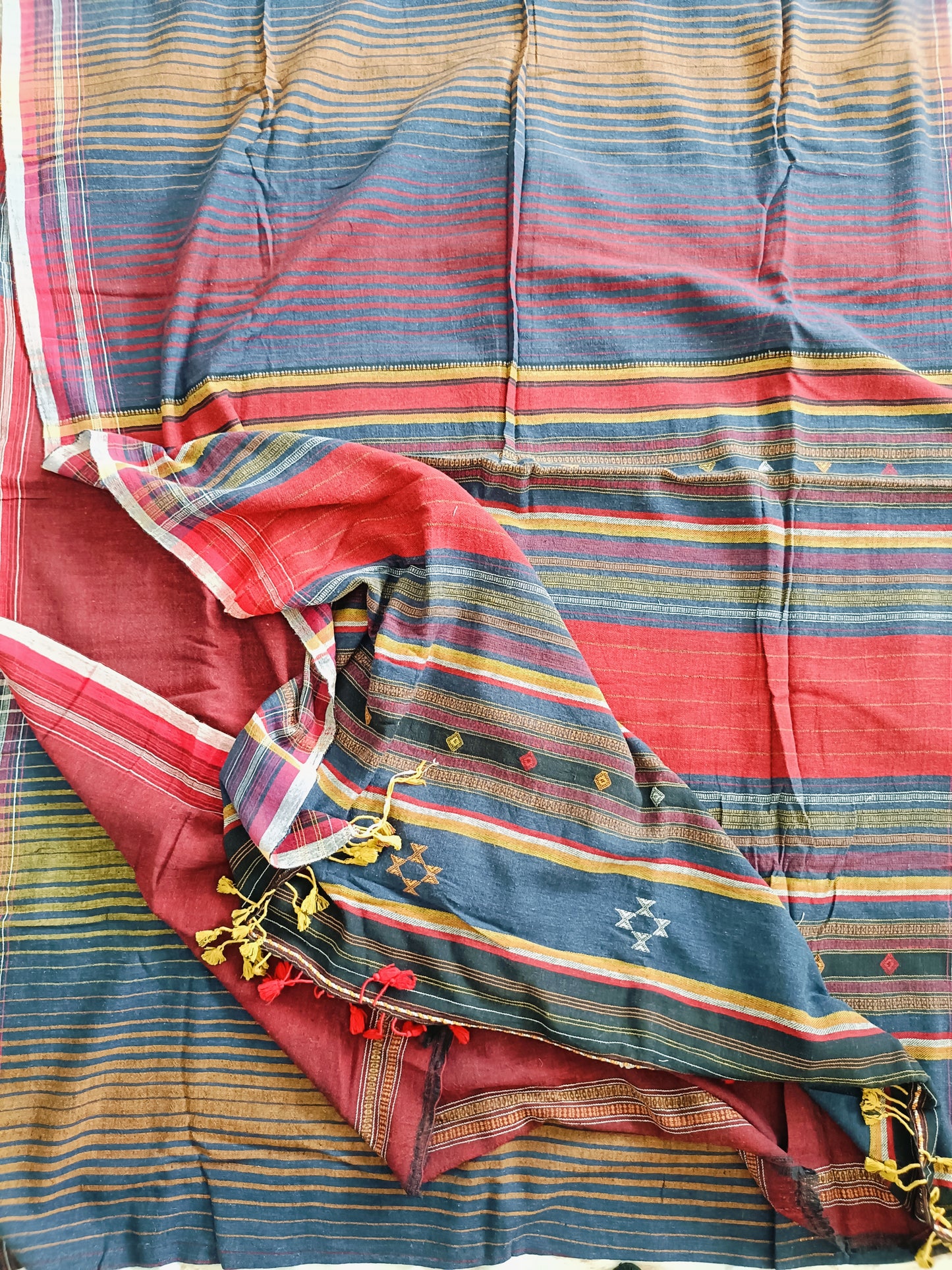 प्रकृति - Pure Handwoven Kala Cotton Saree - Sustainable l Organic l Ethical