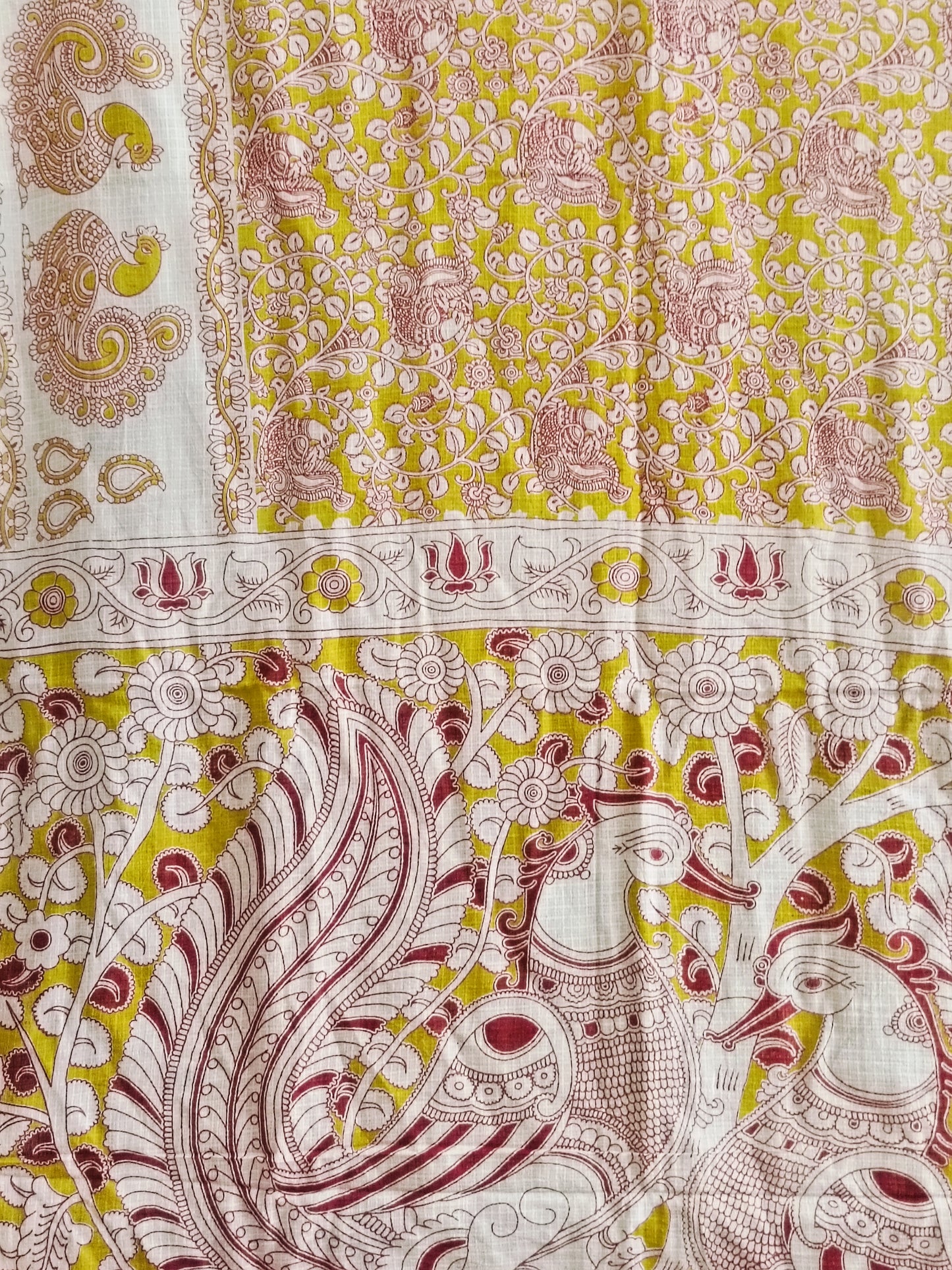 चित्रांगी - Pure Kota Handloom Cotton Handcrafted Kalamkari Saree