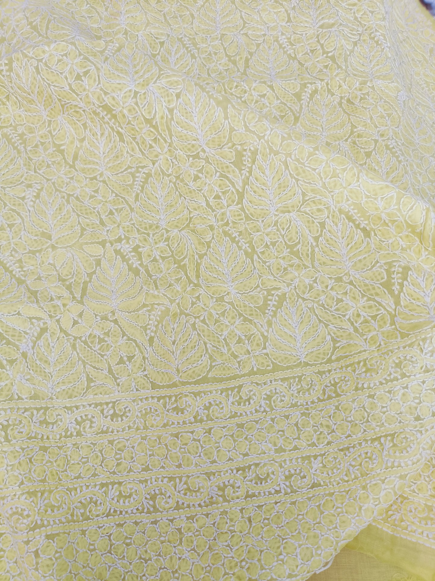 आभाl - Chikankari Cotton Apparel Kurta Fabric