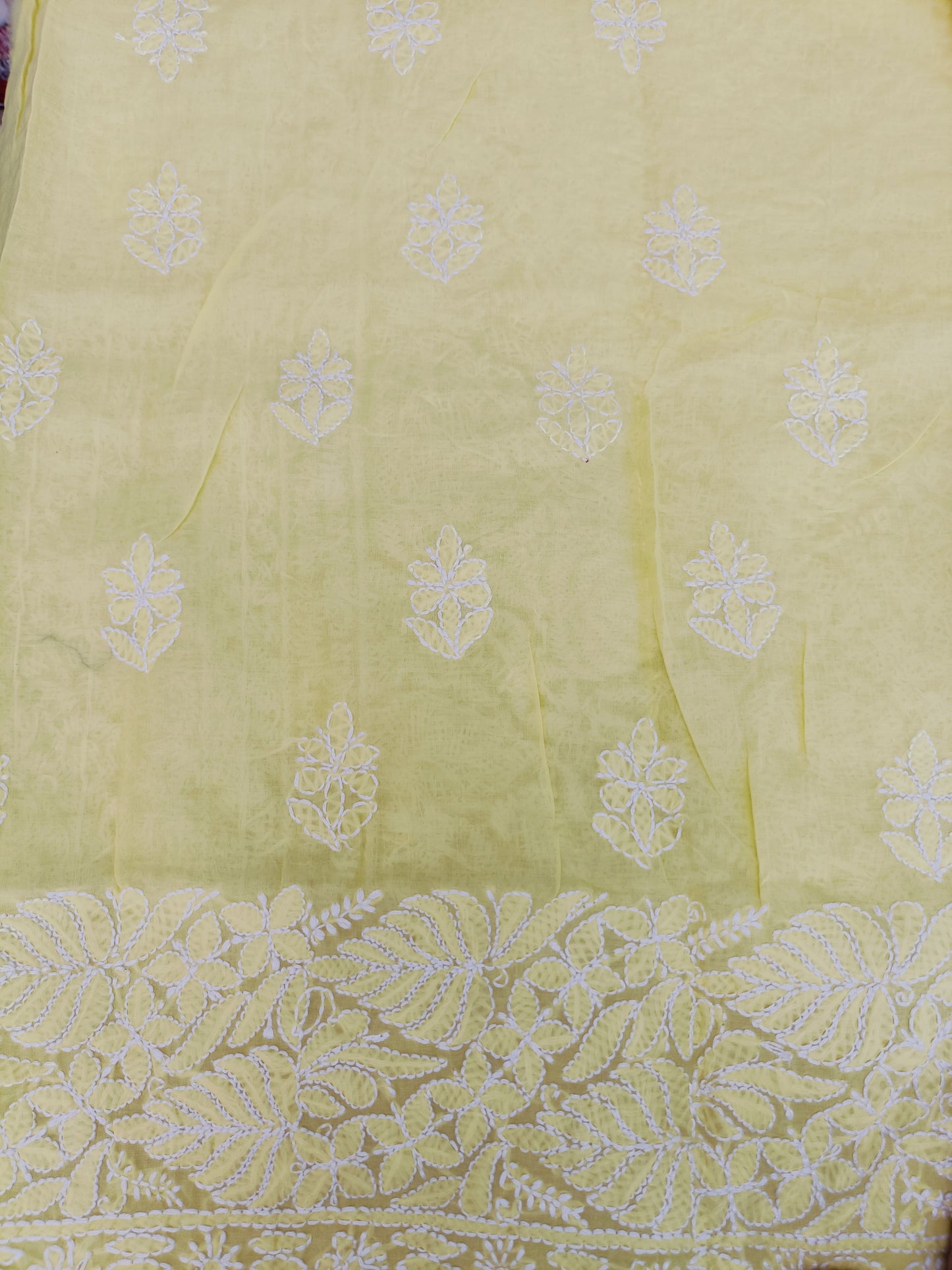 आभाl - Chikankari Cotton Apparel Kurta Fabric