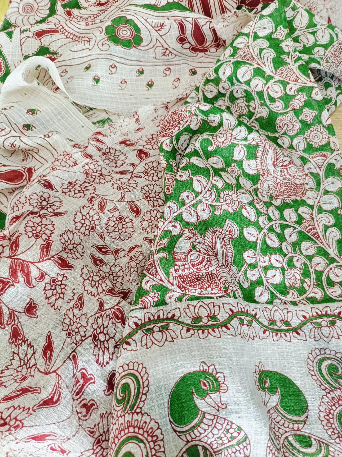 विदर्भा - Pure Kota Handloom Cotton Handcrafted Kalamkari Saree