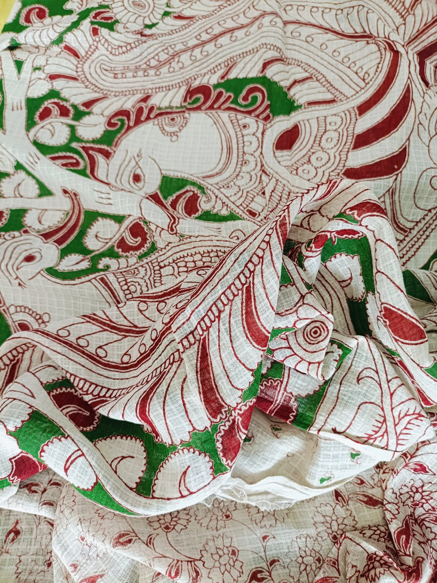 विदर्भा - Pure Kota Handloom Cotton Handcrafted Kalamkari Saree