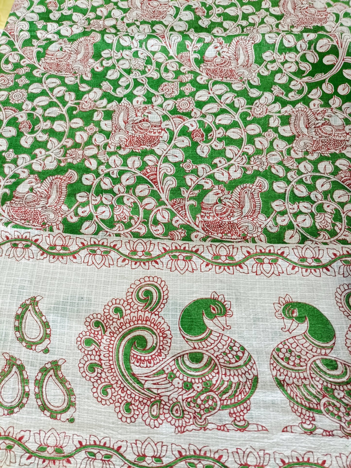 विदर्भा - Pure Kota Handloom Cotton Handcrafted Kalamkari Saree