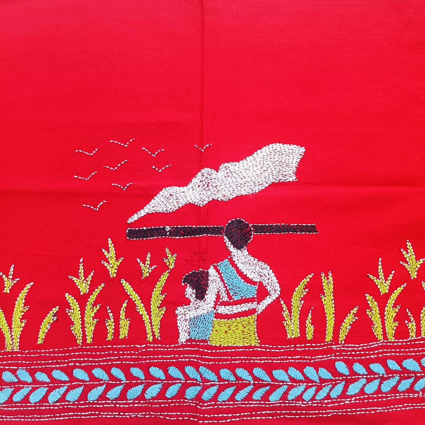 तन्वी – Designer Kantha Stitch Blouse Fabric