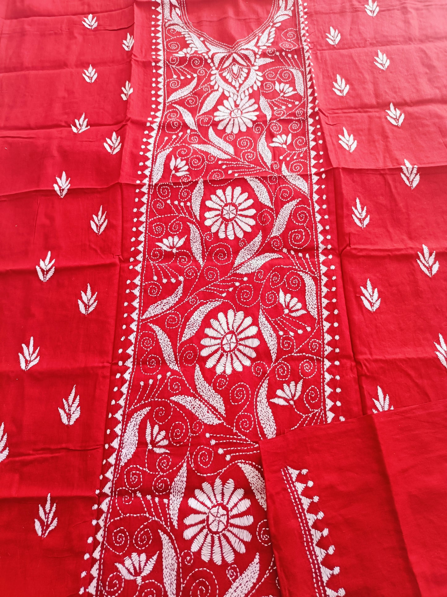 सुरंजना – Pure Cotton Kantha Stitch Kurta Fabric