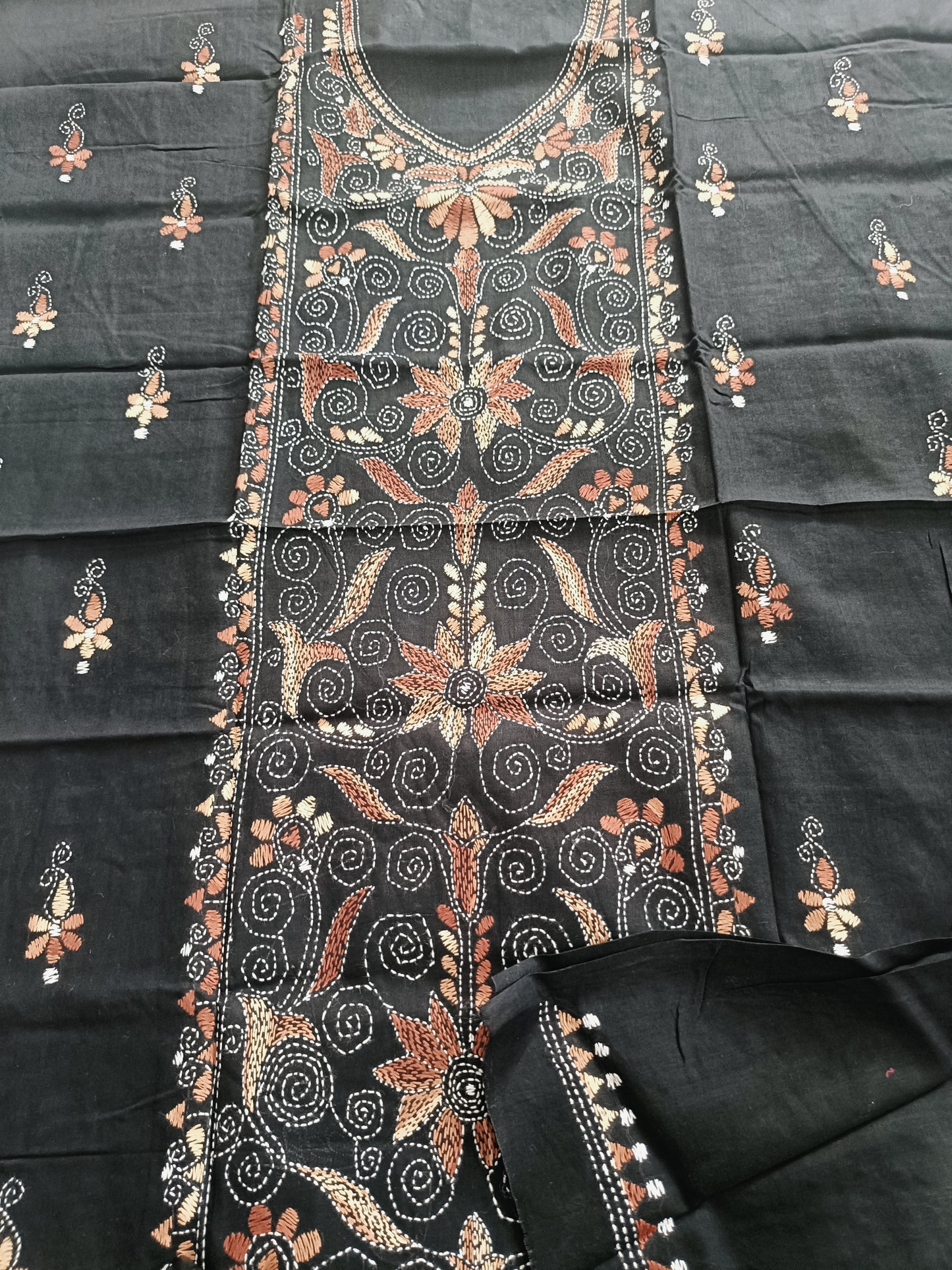 रजनी – Pure Cotton Kantha Stitch Kurta Fabric