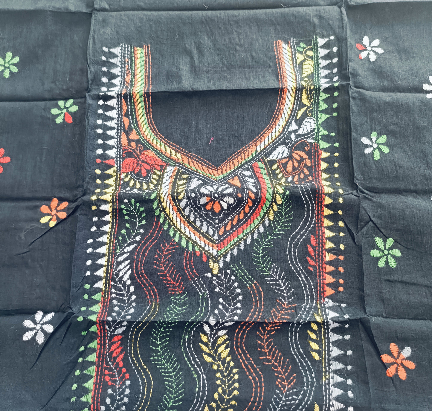 वसुंधरा – Pure Cotton Kantha Stitch Kurta Fabric