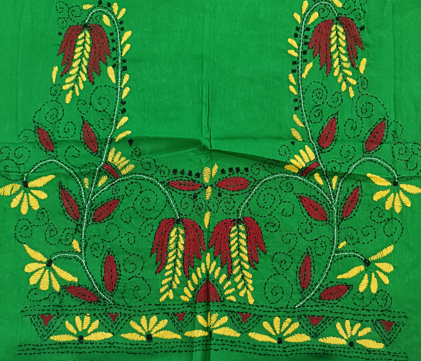 प्राची – Designer Kantha Stitch Blouse Fabric