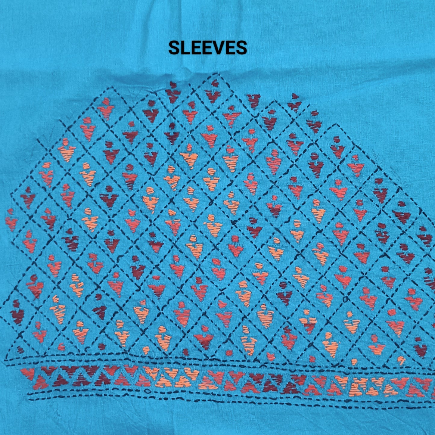 सुरभि – Designer Kantha Stitch Blouse Fabric