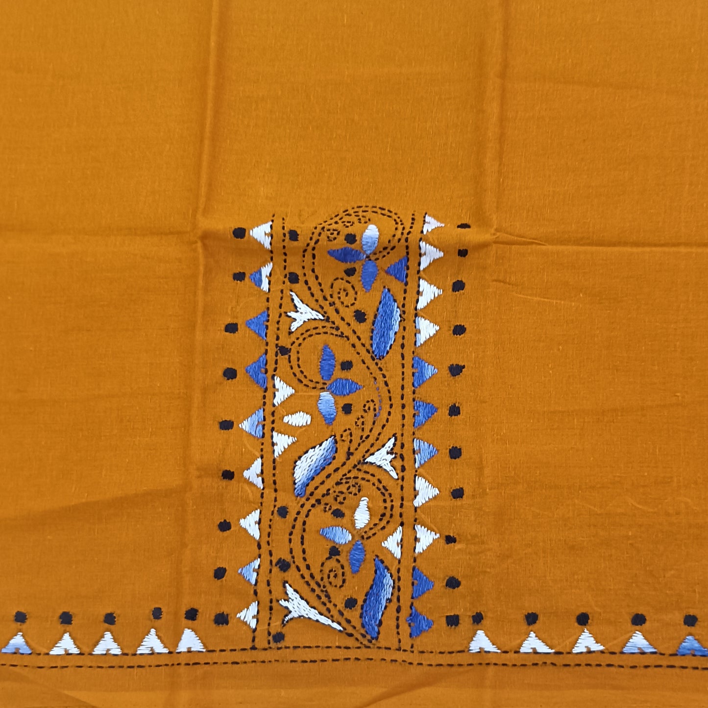Kantha Stitch Cotton Half Work Blouse Fabric