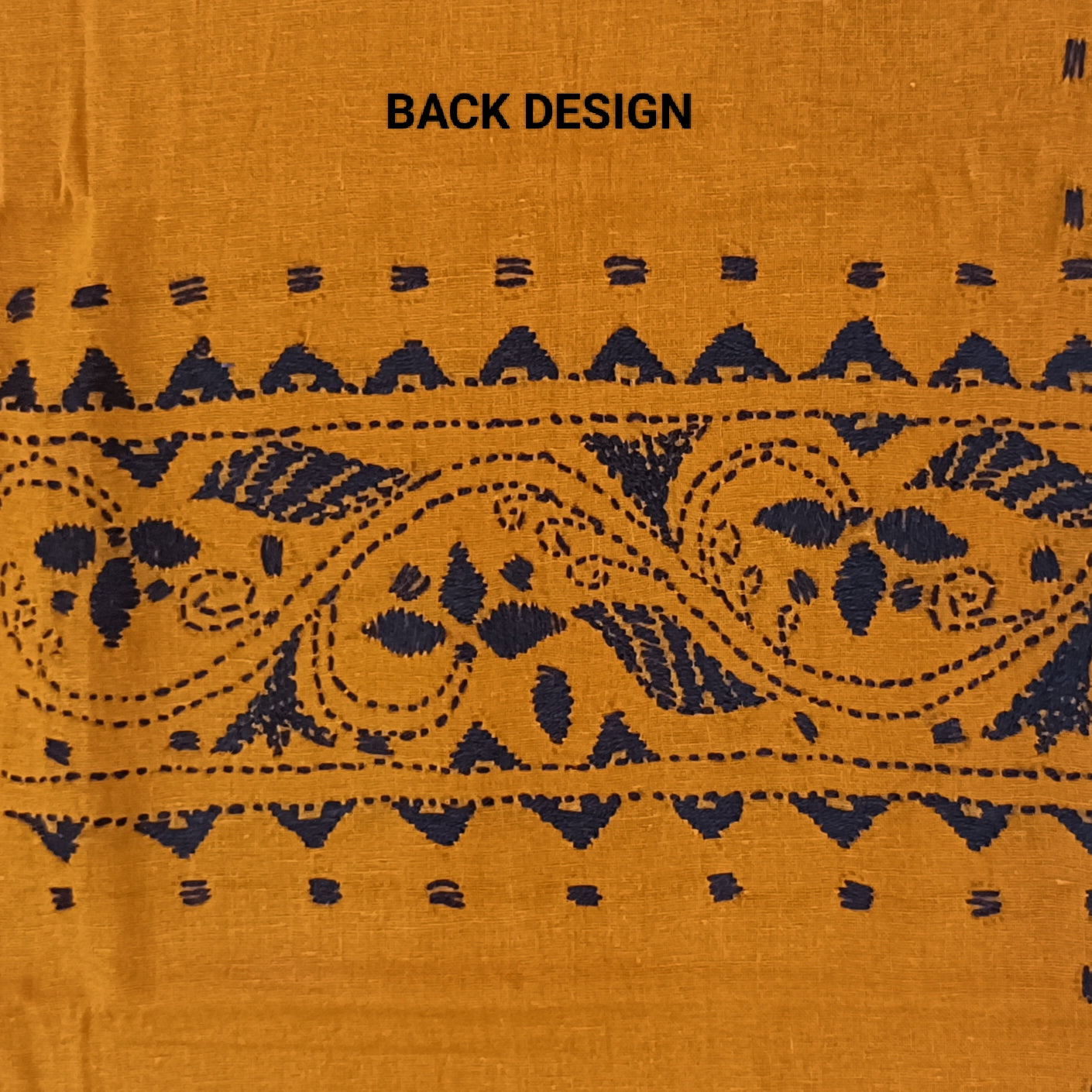 Kantha Stitch Cotton Half Work Blouse Fabric