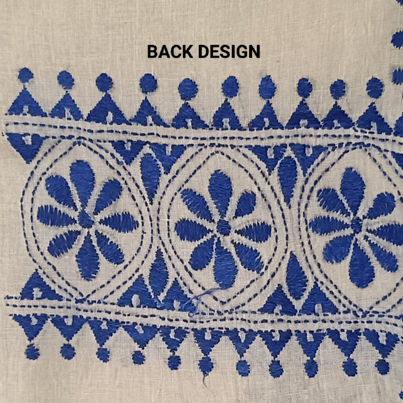 Kantha Stitch Cotton Half Work Blouse Fabric