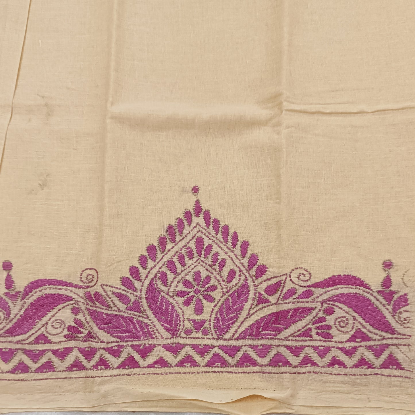 Kantha Stitch Cotton Half Work Blouse Fabric