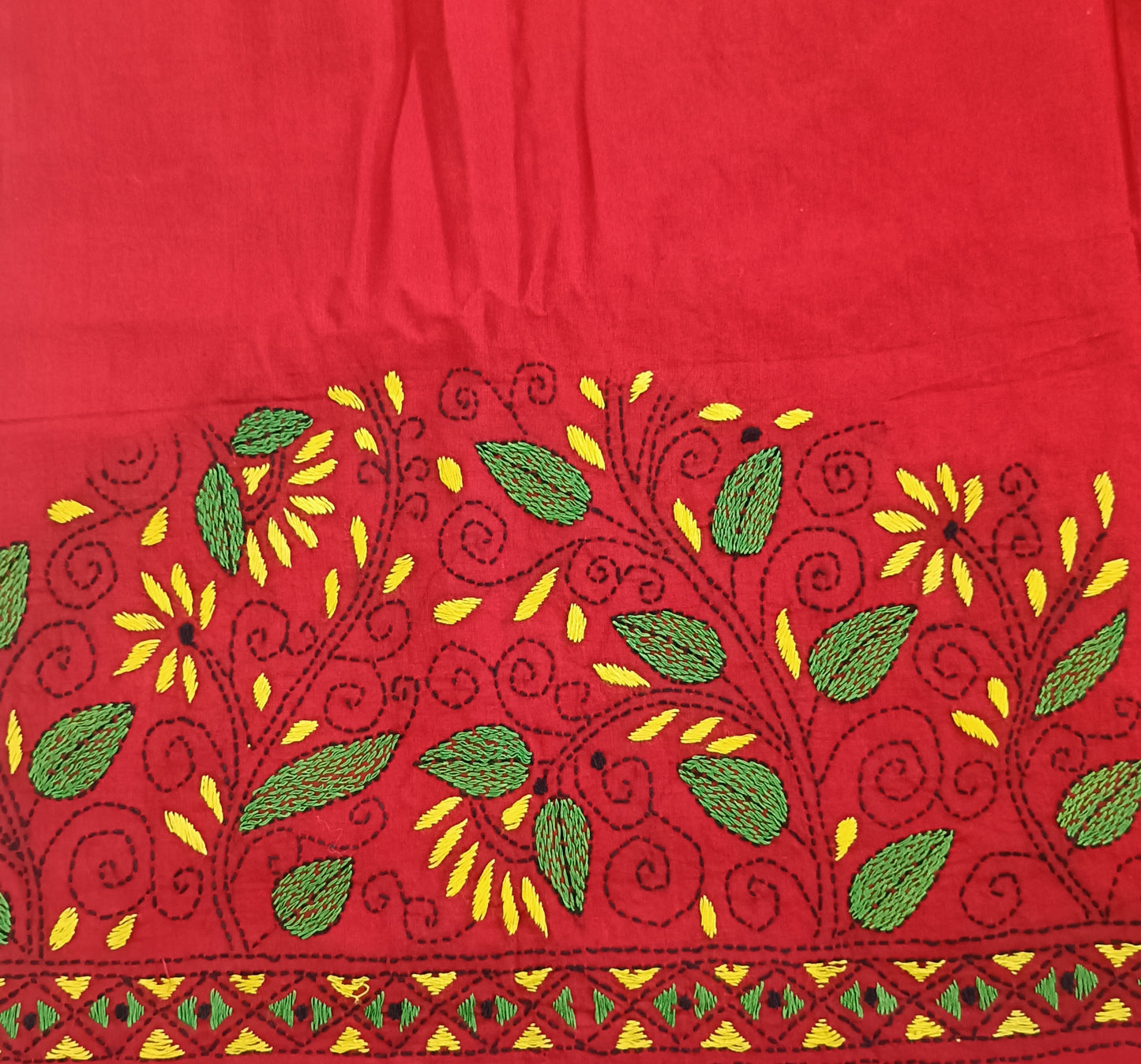 साधना – Designer Kantha Stitch Blouse Fabric