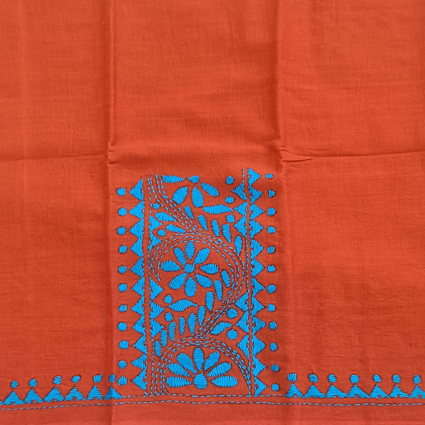 Kantha Stitch Cotton Half Work Blouse Fabric