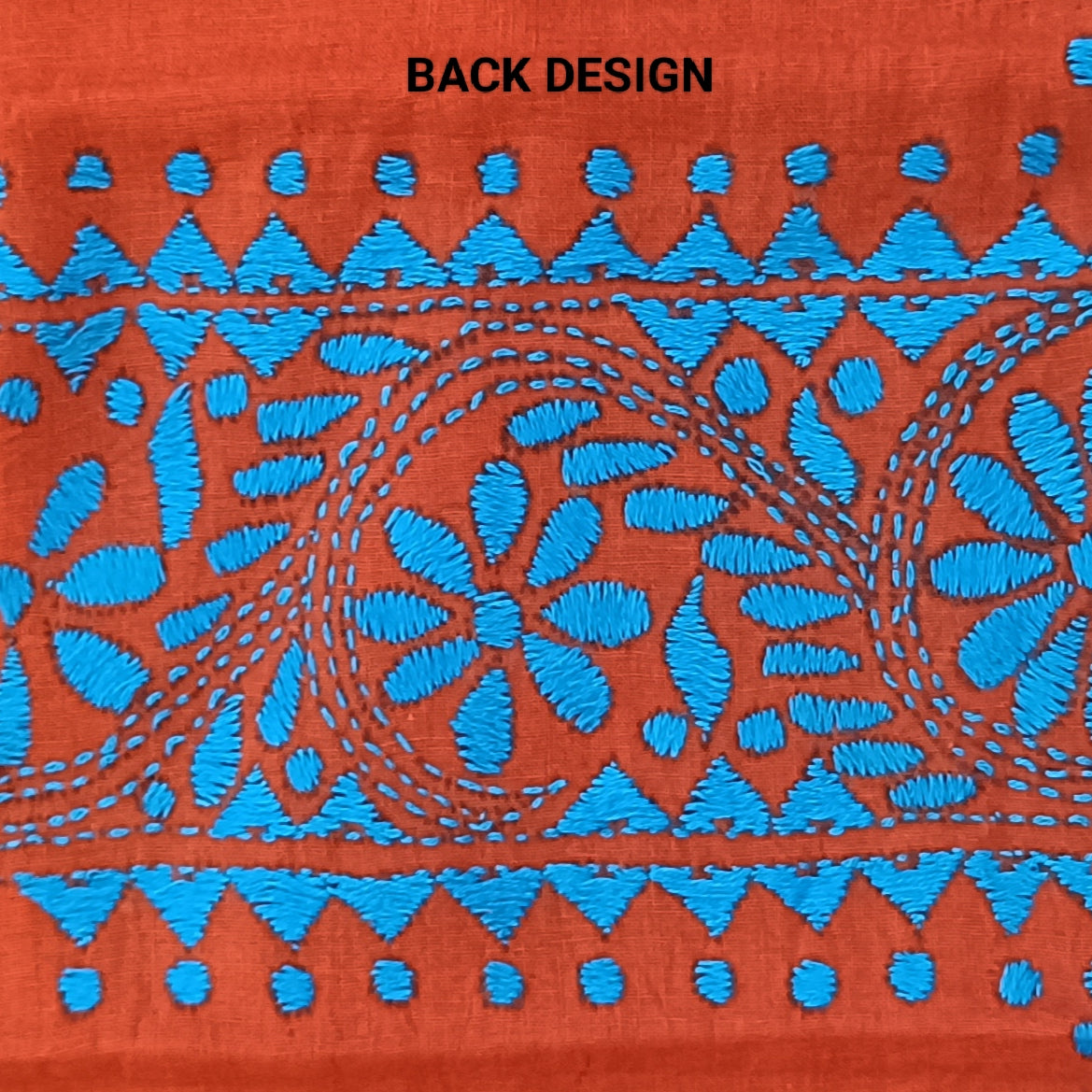 Kantha Stitch Cotton Half Work Blouse Fabric