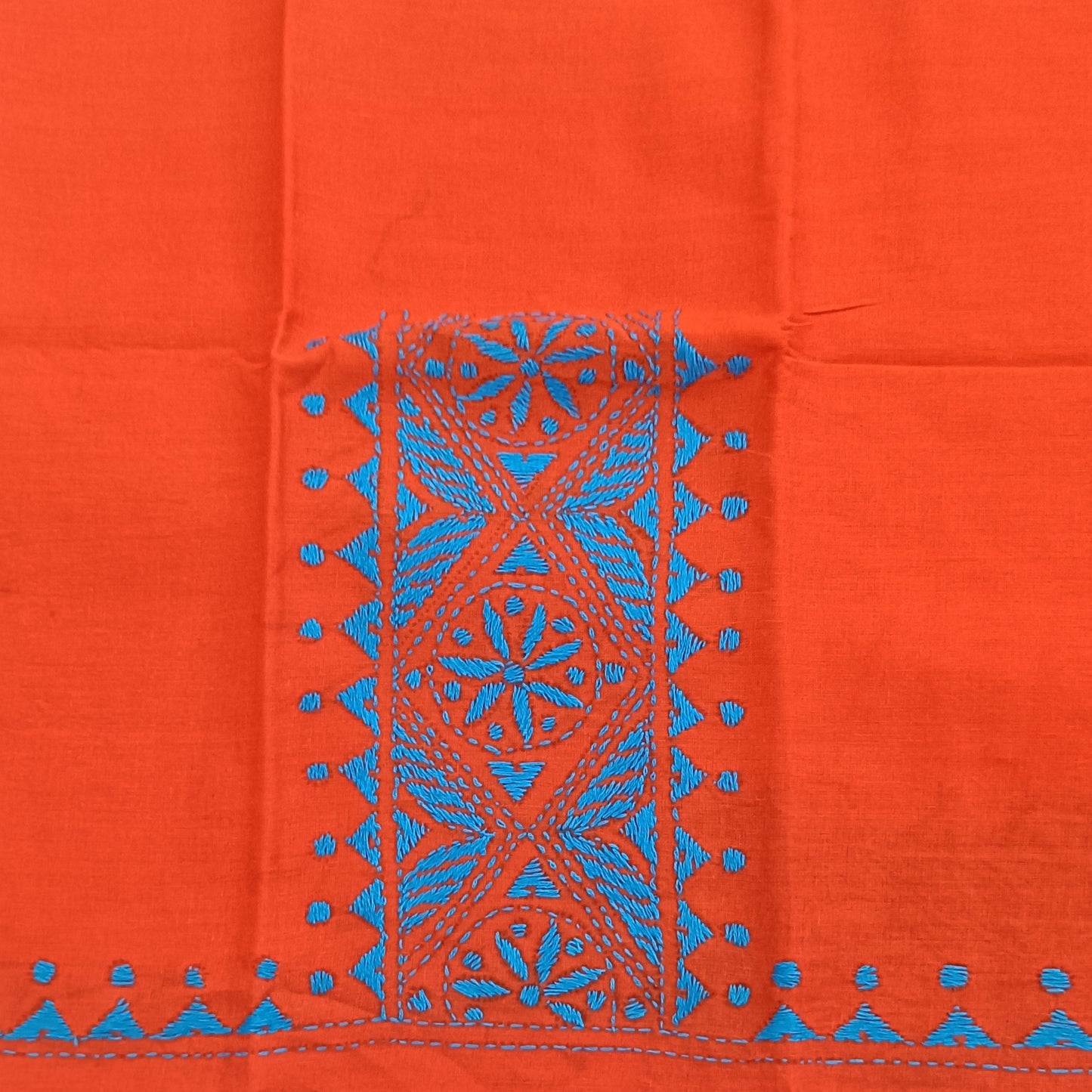 Kantha Stitch Cotton Half Work Blouse Fabric