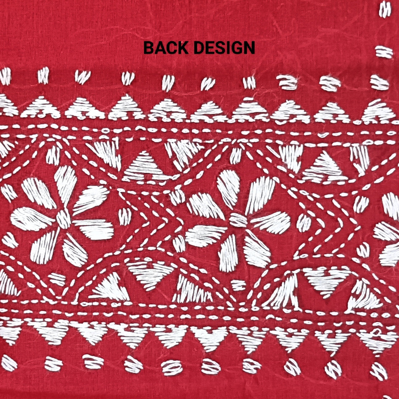 Kantha Stitch Cotton Half Work Blouse Fabric