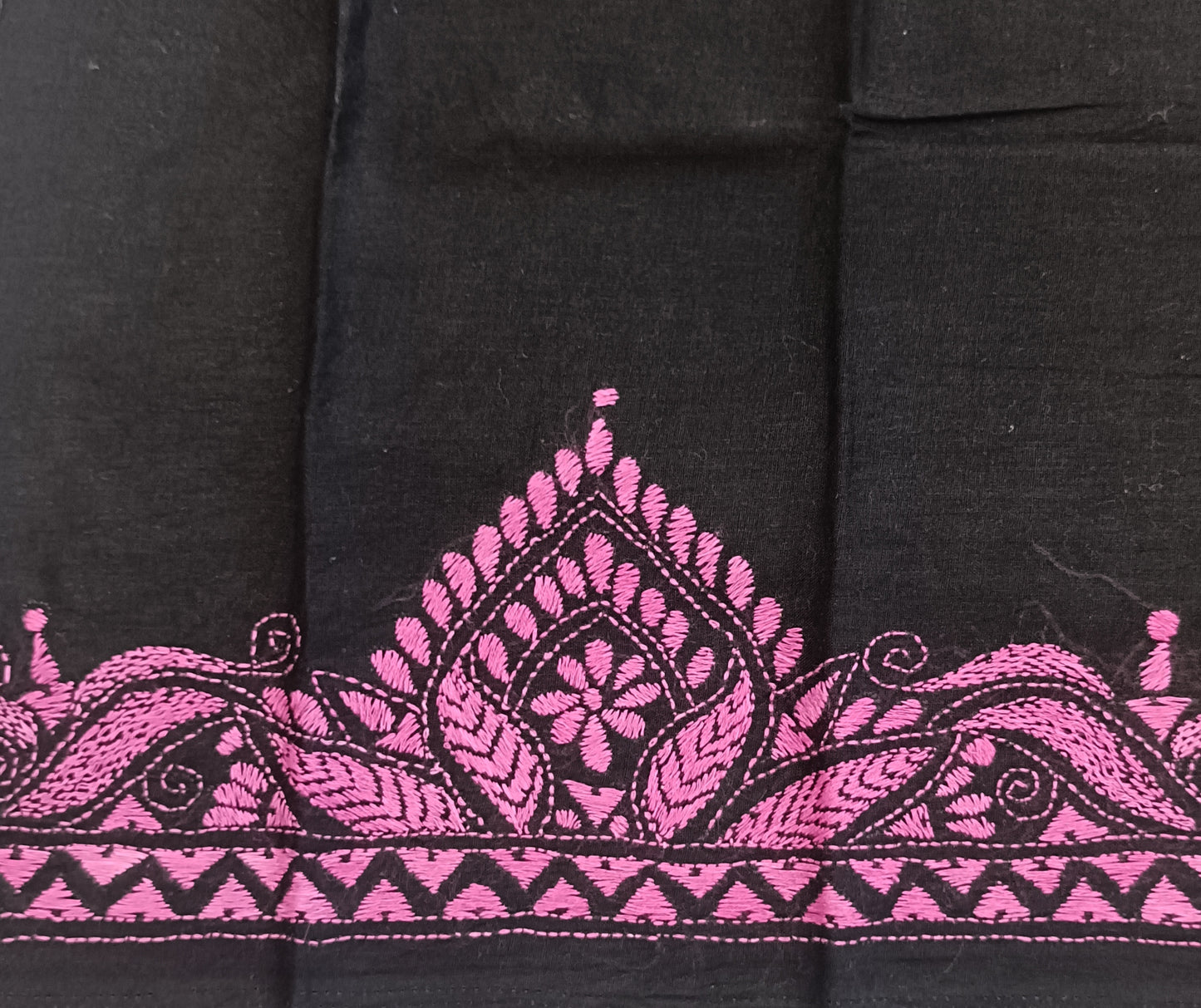 Kantha Stitch Cotton Half Work Blouse Fabric