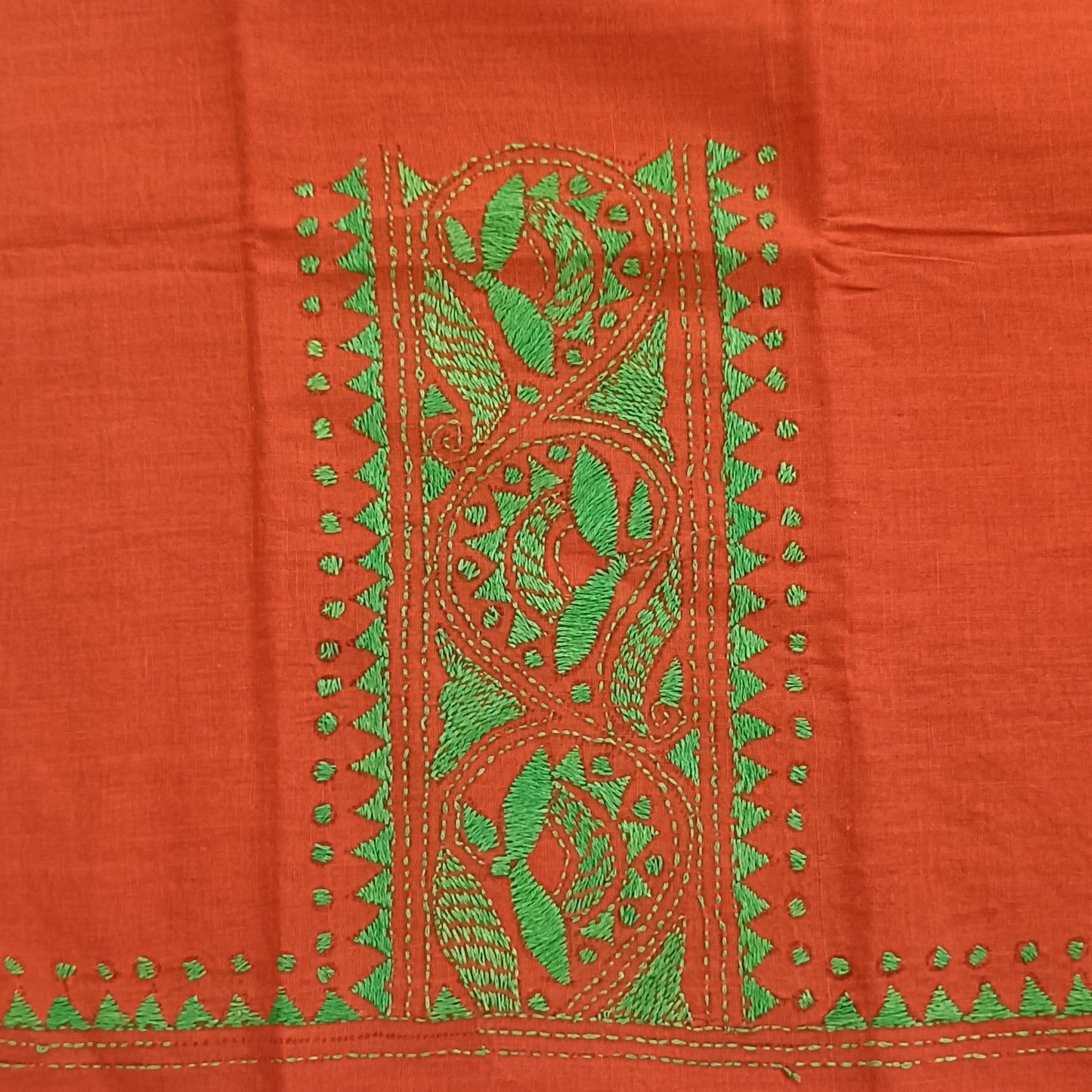 Kantha Stitch Cotton Half Work Blouse Fabric