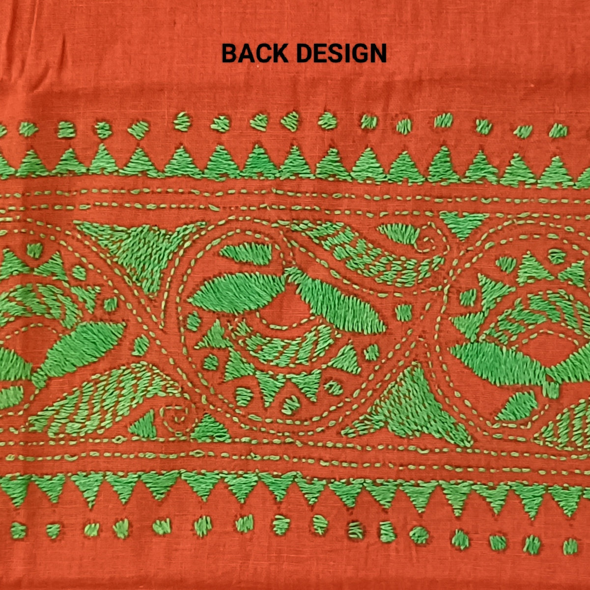 Kantha Stitch Cotton Half Work Blouse Fabric