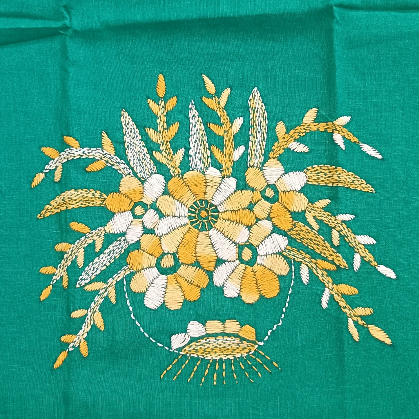 Kantha Stitch Cotton Half Work Blouse Fabric