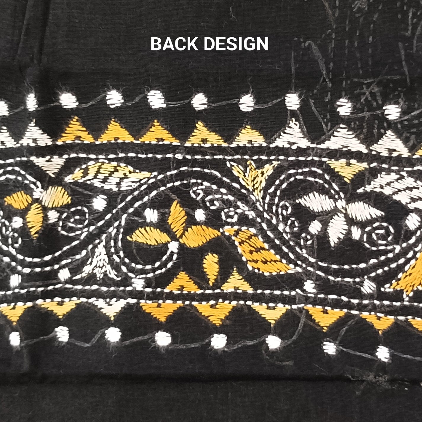 Kantha Stitch Cotton Half Work Blouse Fabric