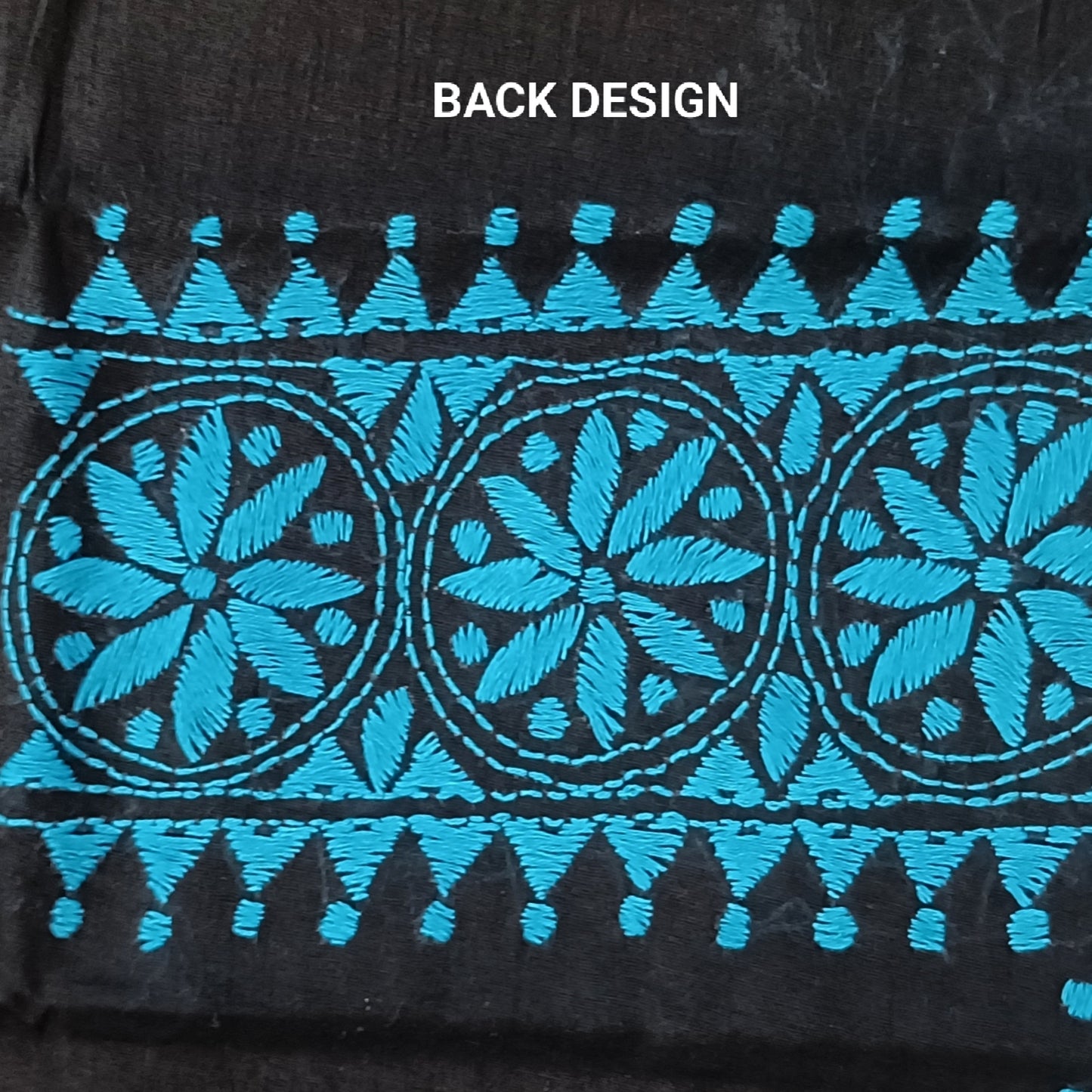 Kantha Stitch Cotton Half Work Blouse Fabric
