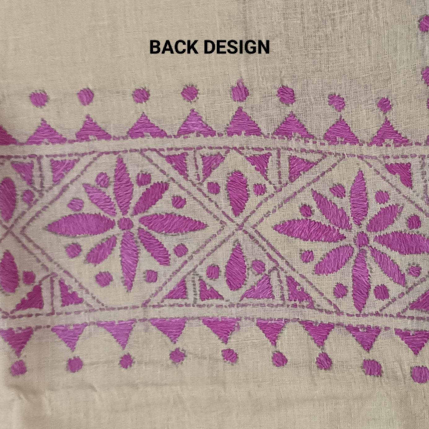 Kantha Stitch Cotton Half Work Blouse Fabric