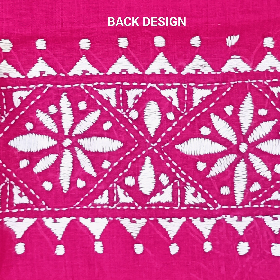 Kantha Stitch Cotton Half Work Blouse Fabric